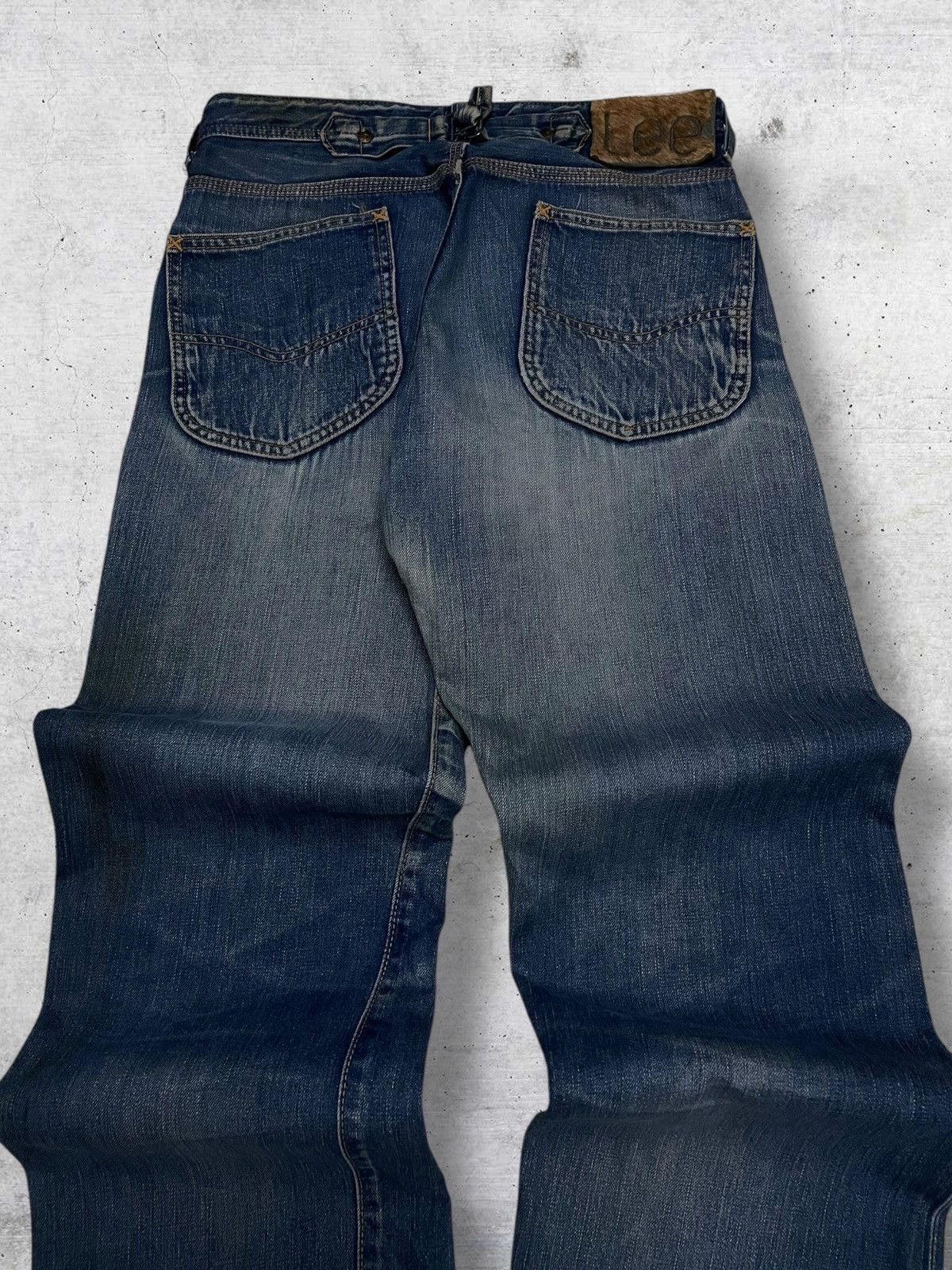 Lee VINTAGE LEE OG 90S DESIGNER BUCKLE SELVEDGE DENIM Size US 29 - 12 Thumbnail
