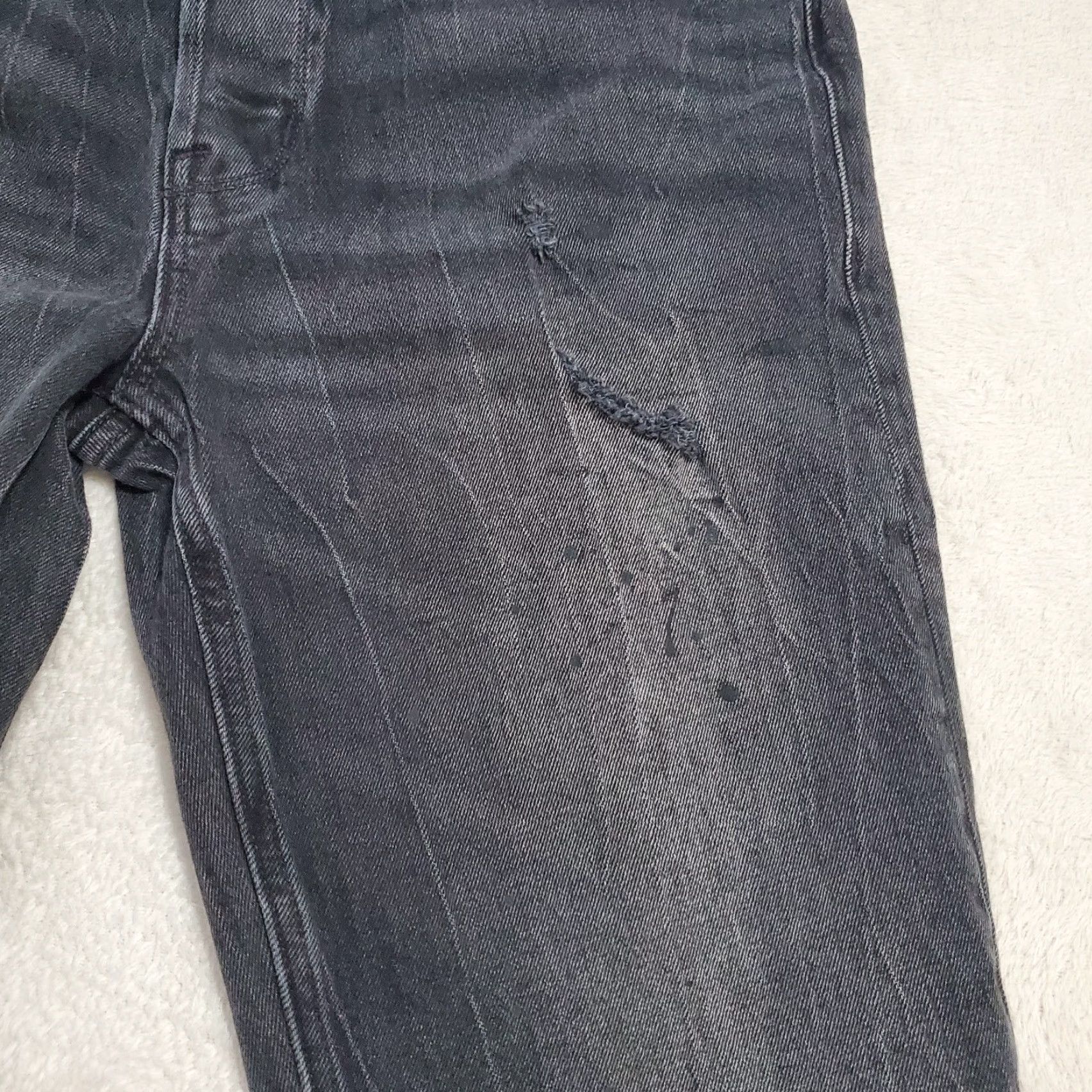 Hudson VINTAGE Hudson Jeans Men 32 Black Reese Onyx Button Fly Straight Leg Denim 32x29 Size US 32 / EU 48 - 6 Thumbnail