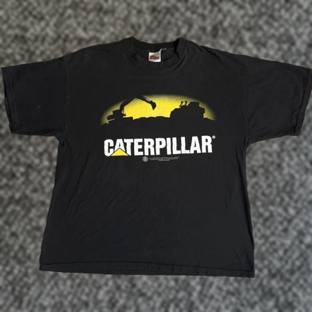 Vintage VINTAGE CAT T Shirt 2XL Men Black Graphic Print Crew Neck Short Sleeve Workwear Outdoor Caterpillar Logo 2000s Size US XXL / EU 58 / 5 - 1 Thumbnail