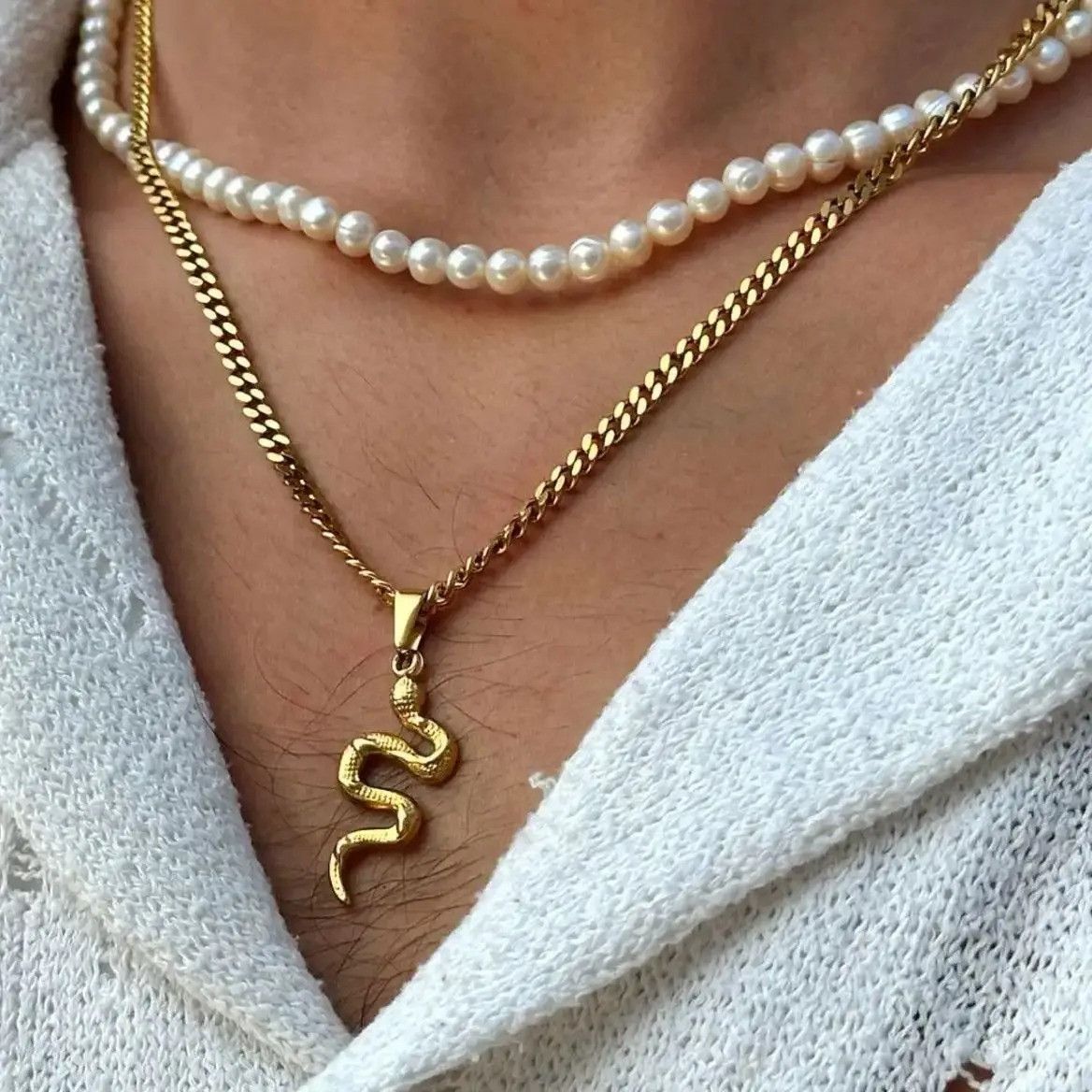 Jewelry Snake Pendant Necklace Size ONE SIZE - 3 Thumbnail