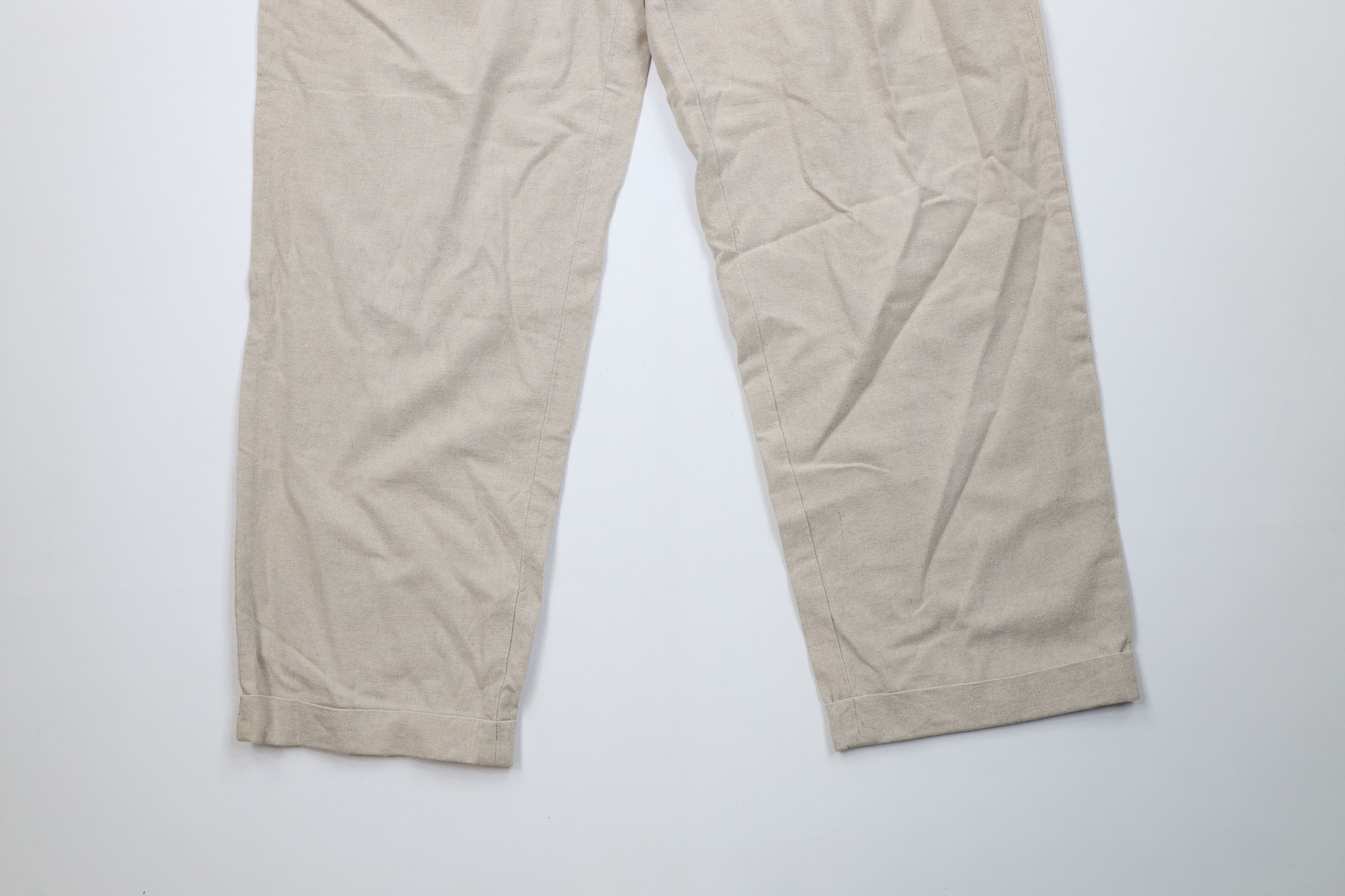 Vintage Vintage 90s Streetwear Linen Blend Wide Leg Chino Pants Size US 38 / EU 54 - 4 Thumbnail