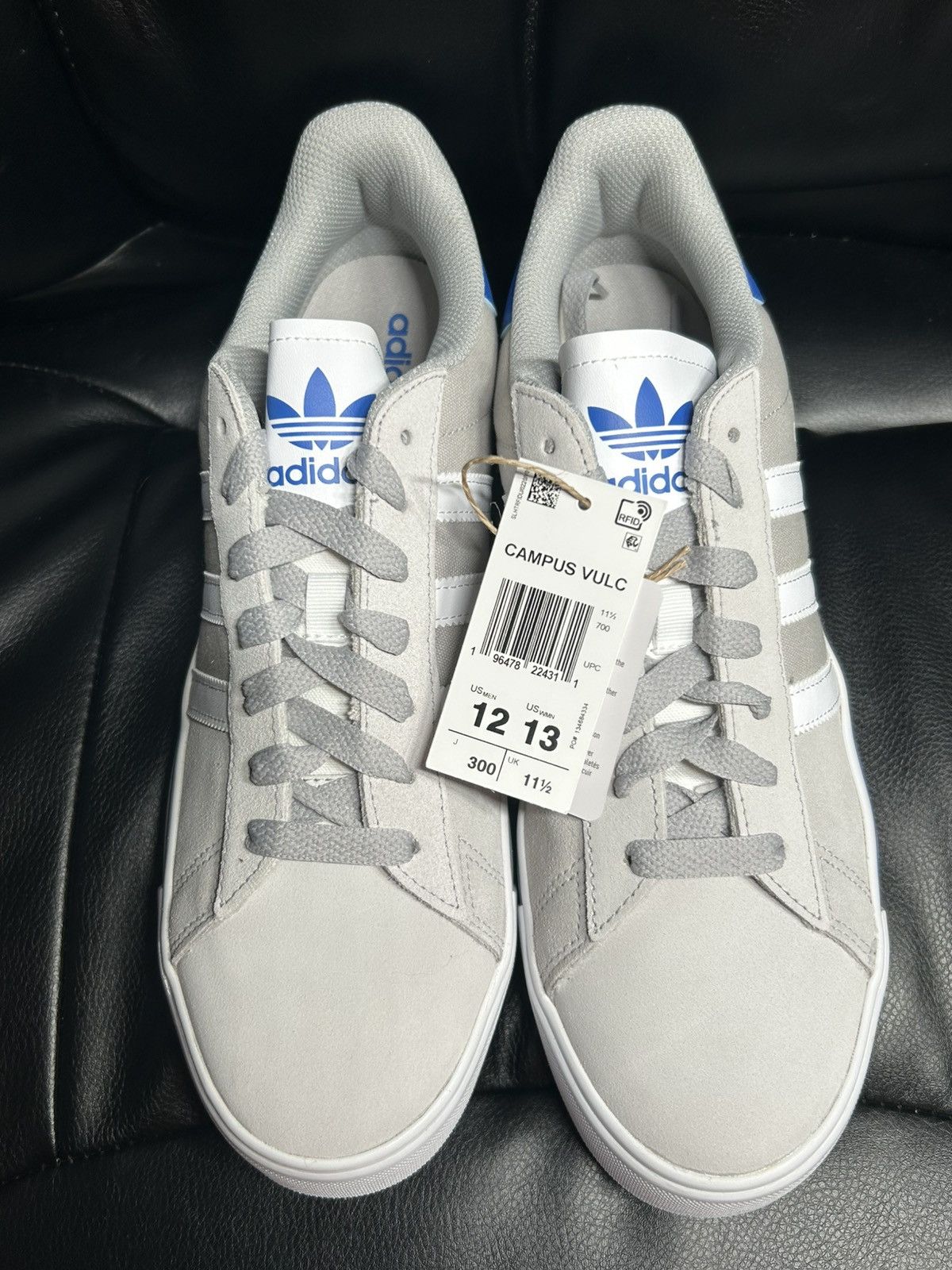 Adidas NIB NEW Adidas Originals Campus Vulc Grey Bluebird 12M Size US 12 / EU 45 - 1 Thumbnail