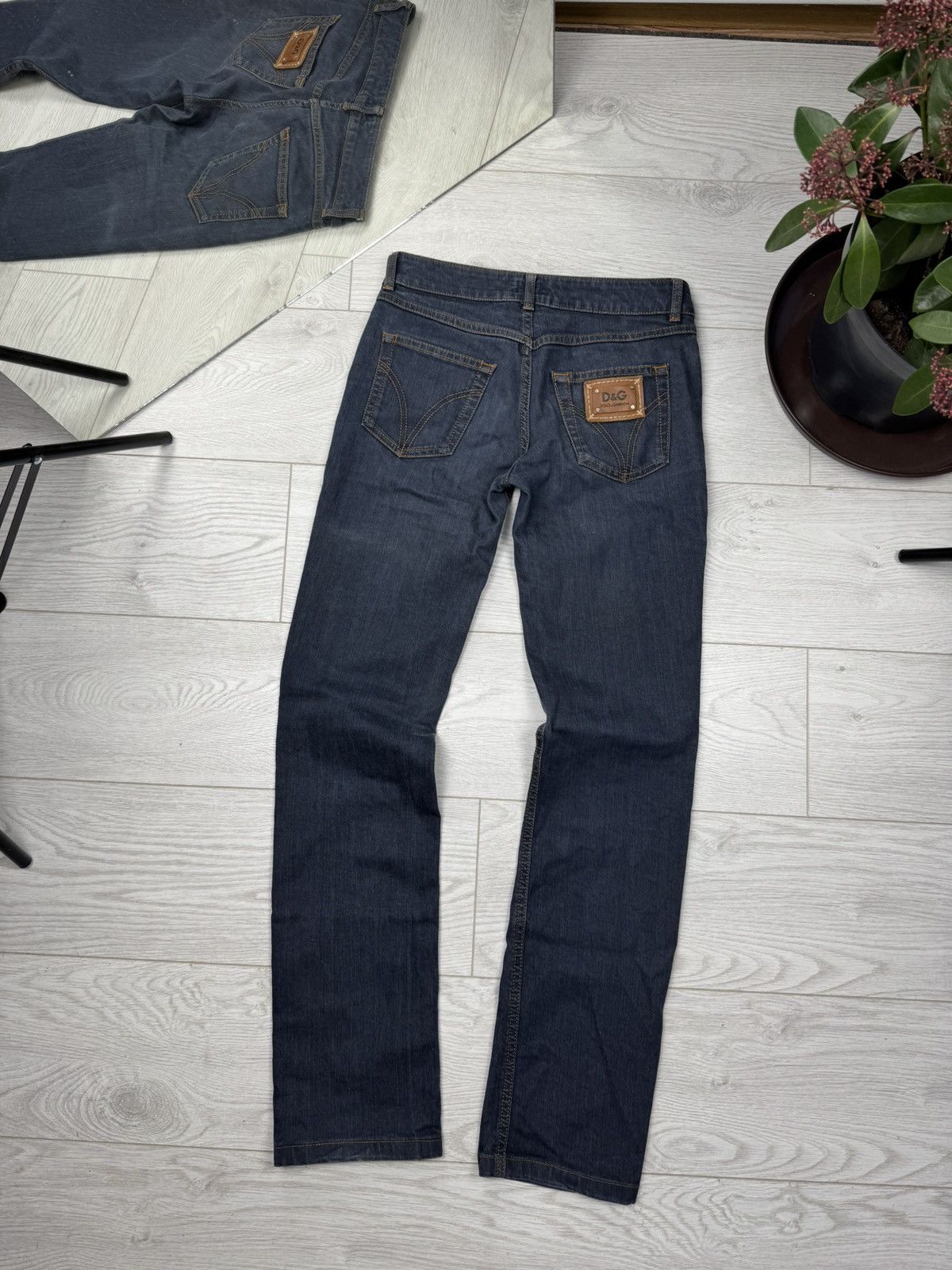 Dolce & Gabbana × Vintage Rare Custom Vintage Jeans Embroidered Big D&G Logo Drip Y2K Size 26" / US 2 / IT 38 - 1 Thumbnail