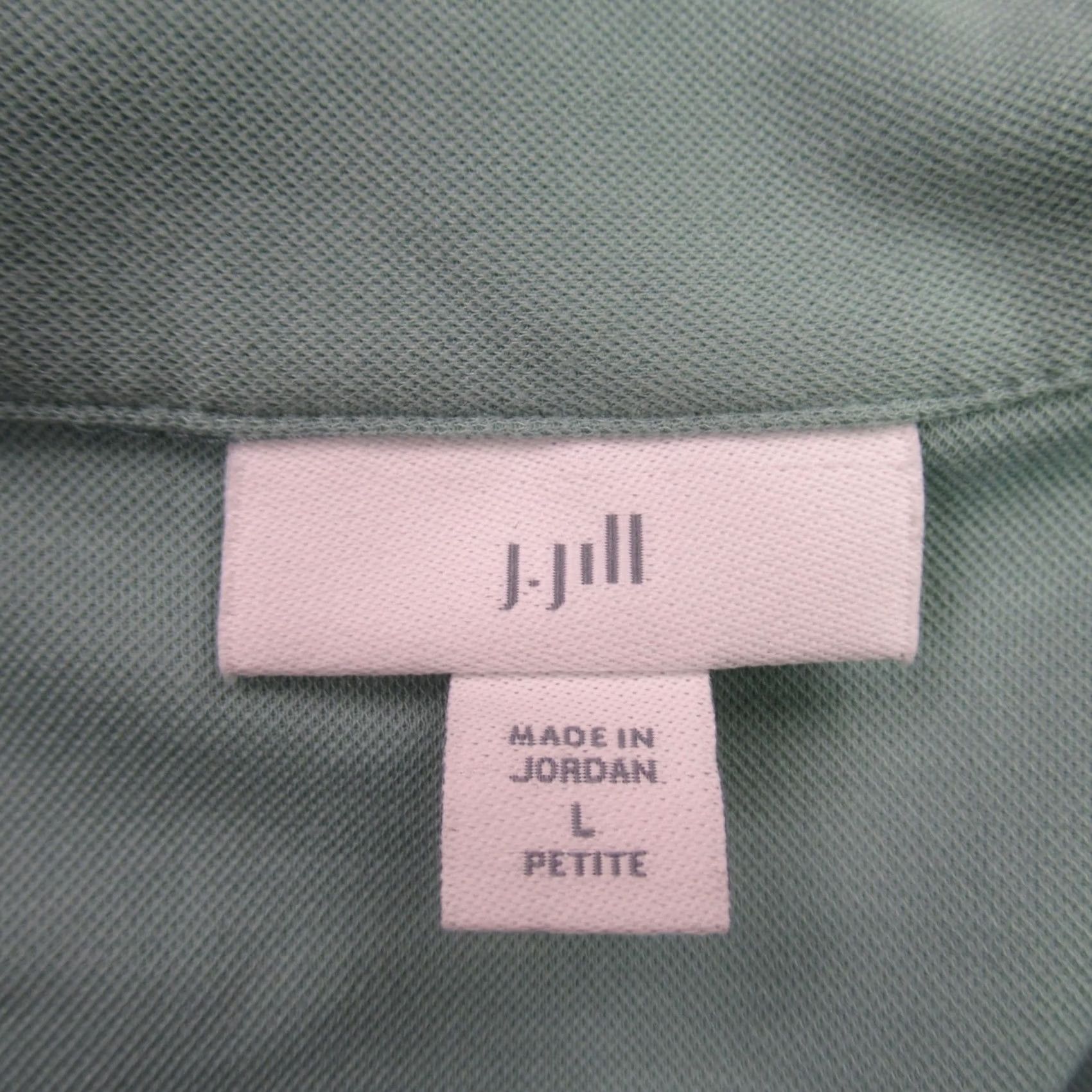 J. Jill J Jill Shirt Womens Large Petite Long Sleeve Button Front Casual Green Size L / US 10 / IT 46 - 4 Thumbnail