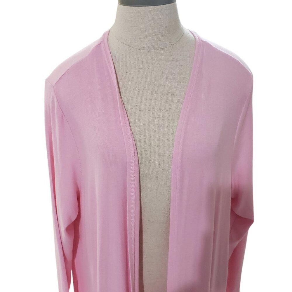 Magaschoni CT1783 Magaschoni Pink Long Open Long Sleeve Duster L Size L / US 10 / IT 46 - 2 Thumbnail
