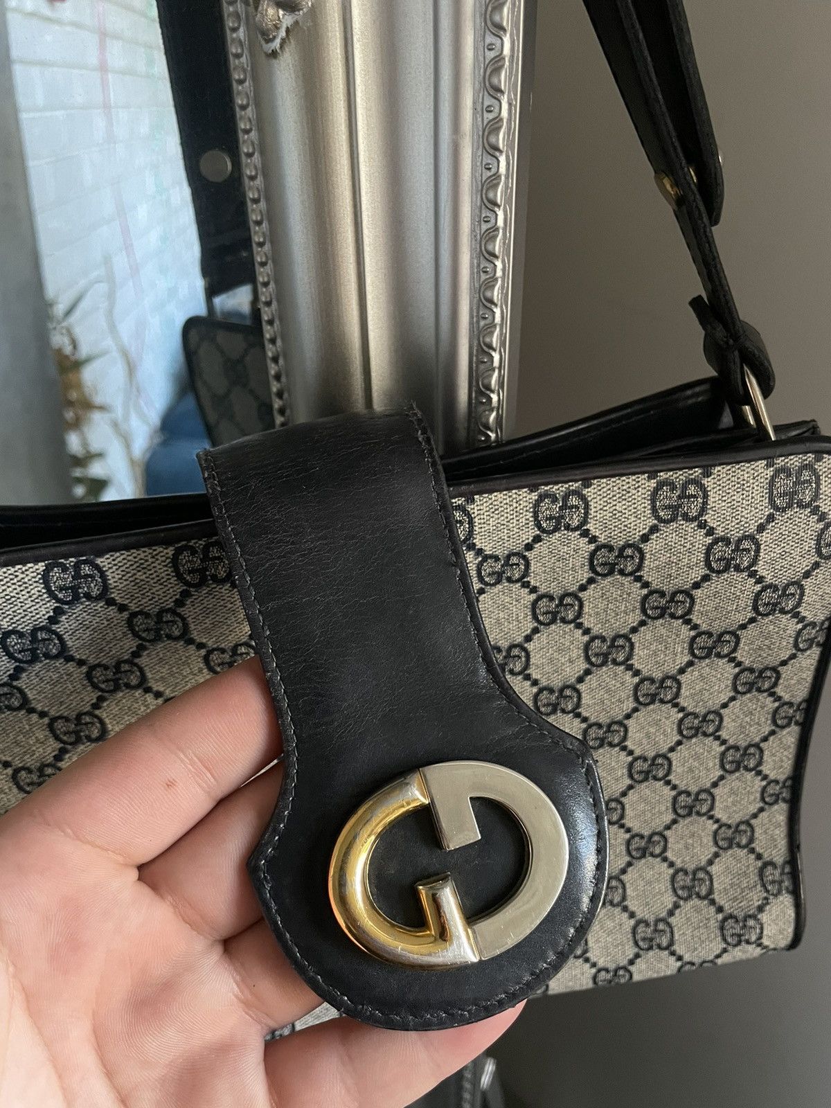 Gucci × Vintage Vintage 90s Gucci Monogram Shoulder Bag | Grailed