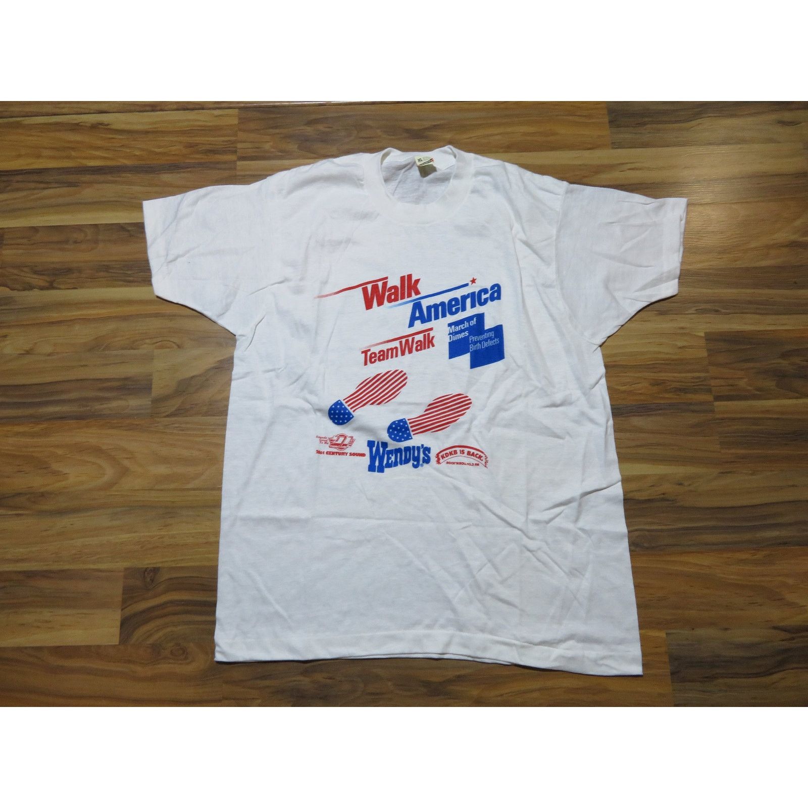 Other March of Dimes Wendy's Walk America White Sz L 1980s Size US L / EU 52-54 / 3 - 1 Thumbnail