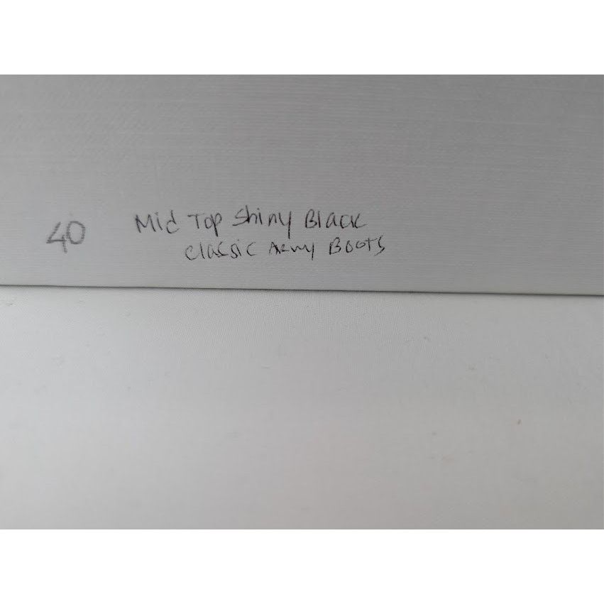 Celine o1rshd1 Leather Mid Top Shiny Classic Army Boots in Black Size US 7 / EU 40 - 20 Thumbnail