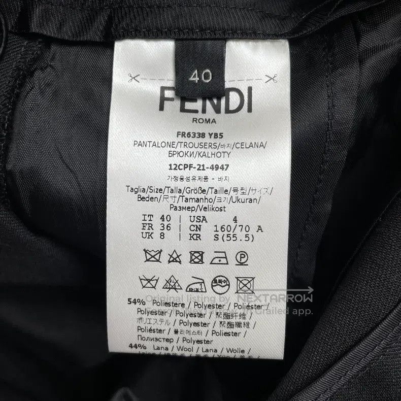 Fendi Fendi Black straight-leg pants with slits at the bottom Size 26" / US 2 / IT 38 - 7 Thumbnail