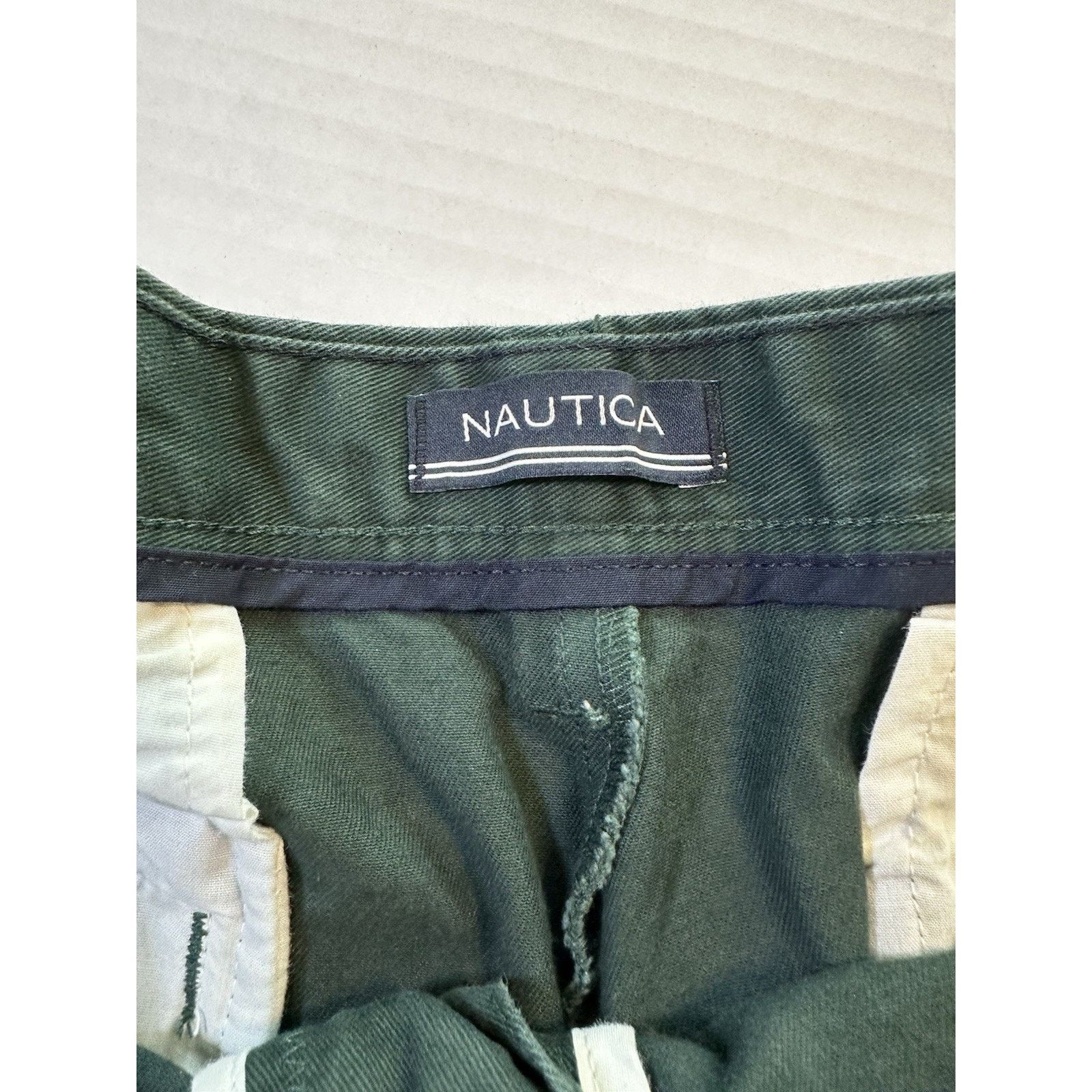 Nautica Nautica Chino Shorts, Hunter Green Sz 36w Golf Casual Preppy Size US 36 / EU 52 - 2 Thumbnail