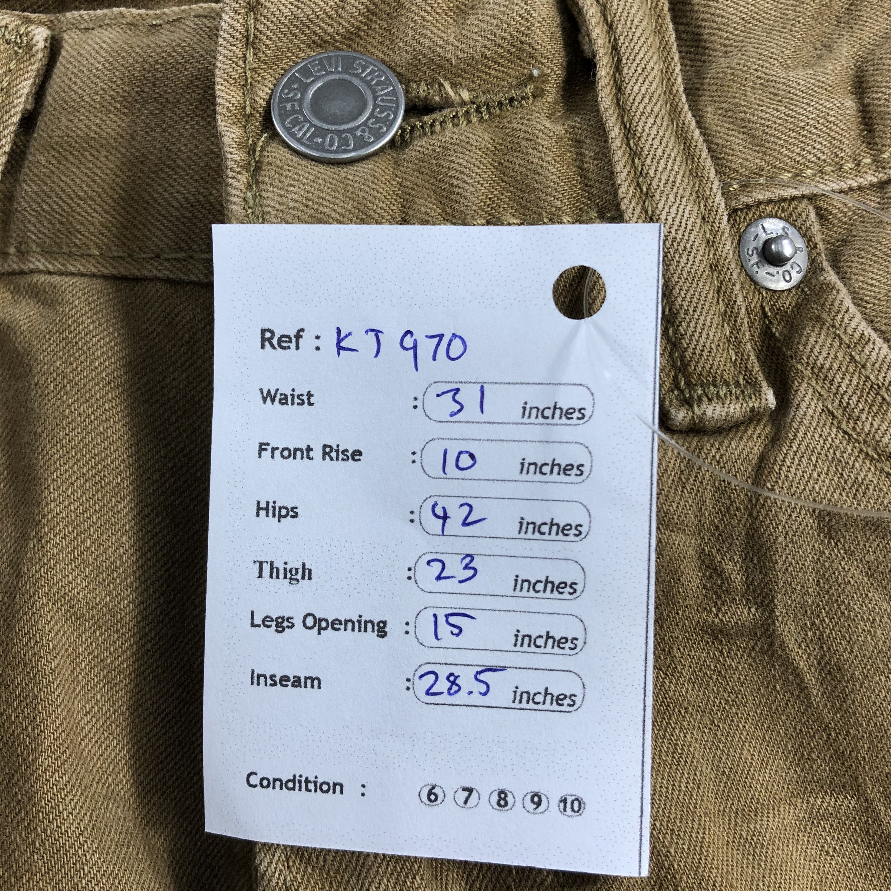 Levi's Vintage Levi's 505 Jeans White Tab Denim KJ970 Size US 31 - 13 Thumbnail