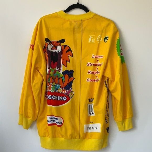 Moschino MOSCHINO DANDY CANDY SWEATSHIRT IN YELLOW Womens IT38 US4 Size S / US 4 / IT 40 - 2 Thumbnail
