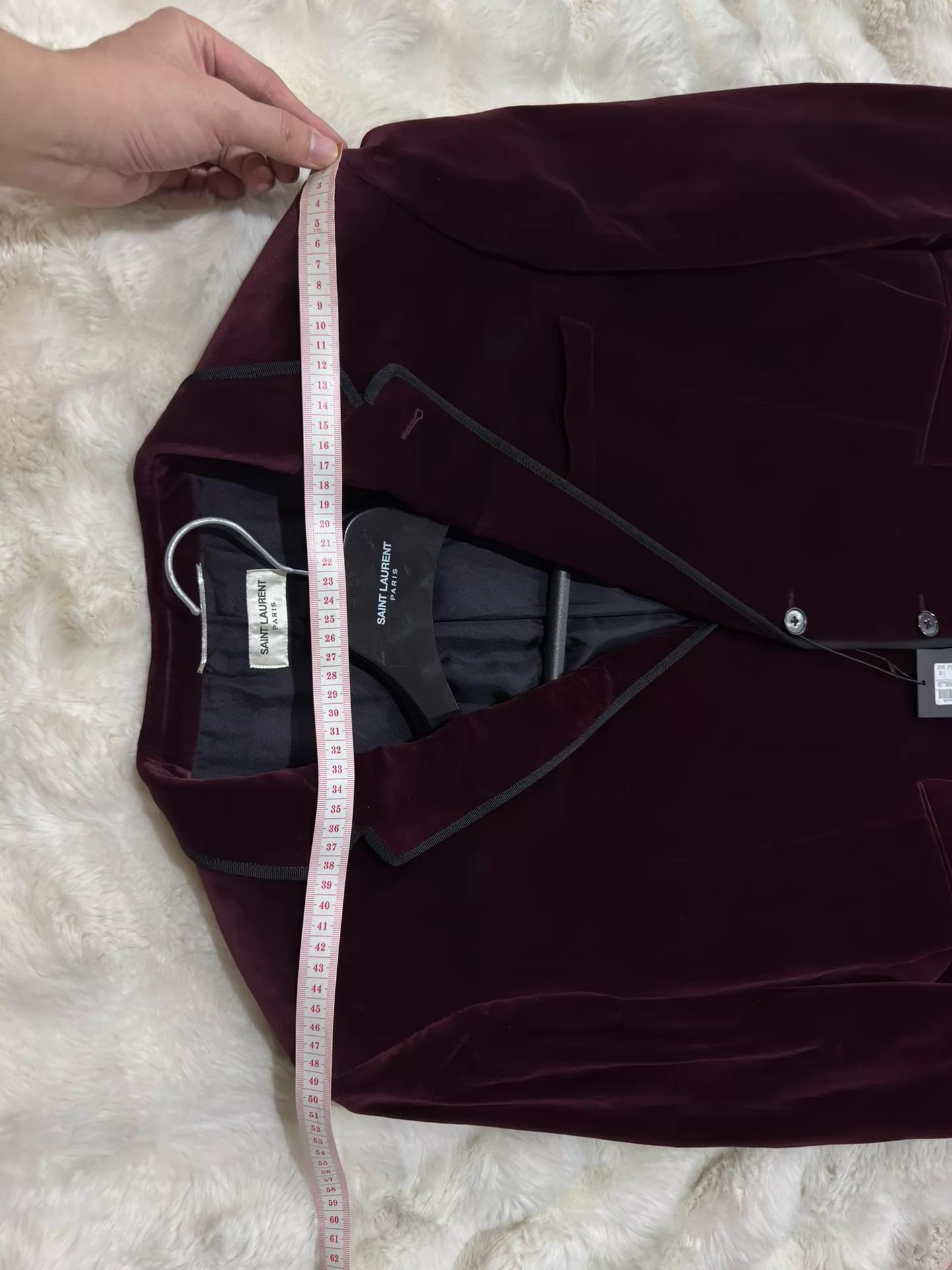 Saint Laurent Paris Saint Laurent Burgundy Velvet Suit Men's 54 New With Tags Size 54R - 6 Thumbnail
