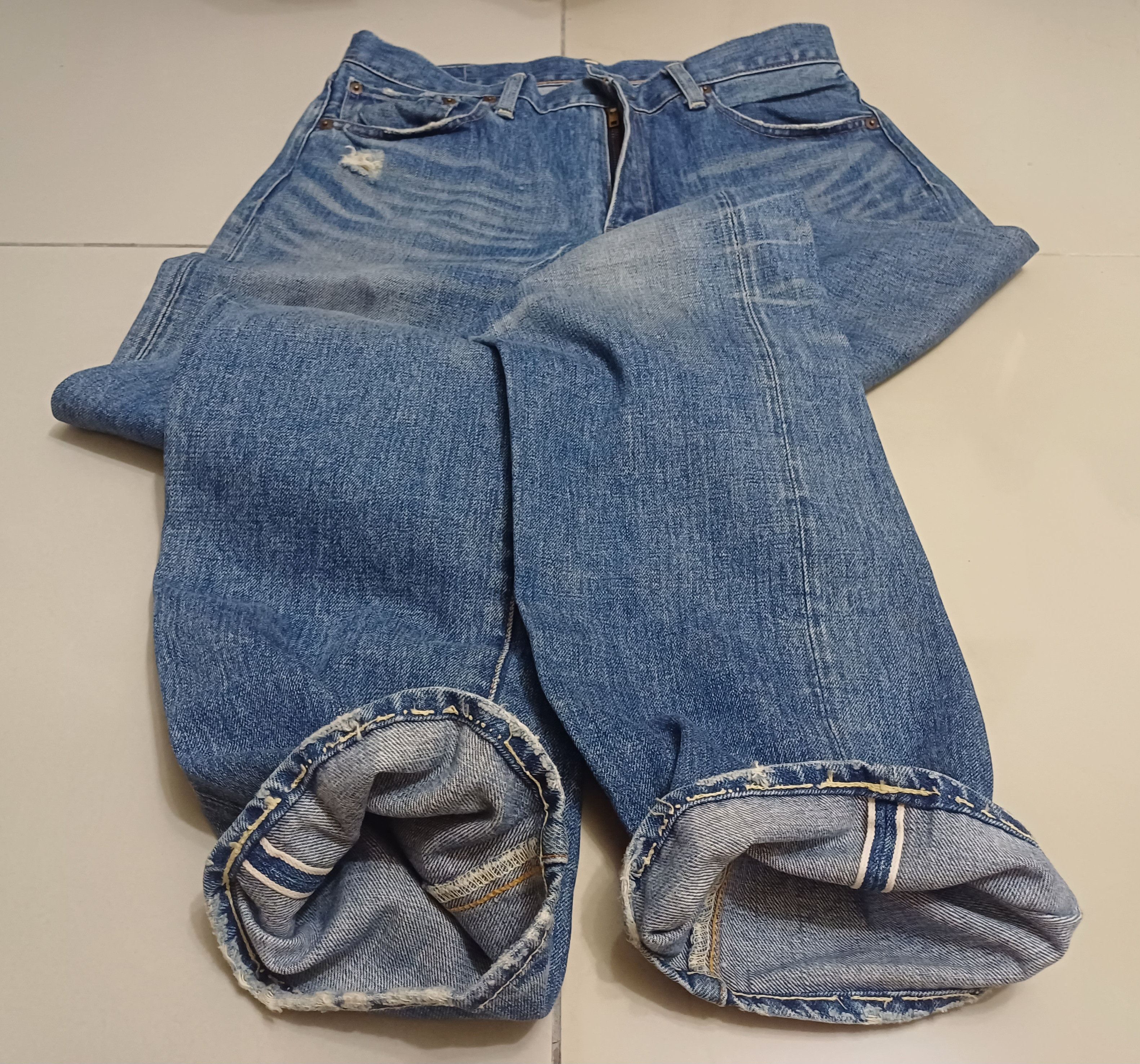 Levi's Made & Crafted × Levi's Vintage Clothing Distressed selvedge jeans... LEVIS 505 Size US 32 / EU 48 - 12 Thumbnail