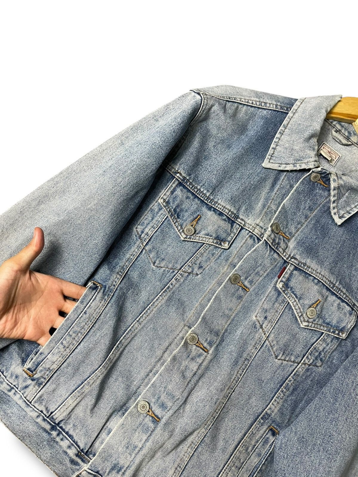 Japanese Brand × Vintage Pract Style Brand Denim Crop Jacket (115) Size US L / EU 52-54 / 3 - 5 Thumbnail
