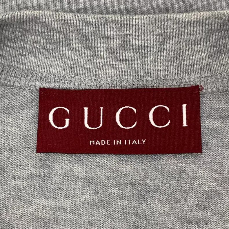 Gucci Gucci Size XXXS Gray logo letter print cotton round-neck sh Size XXS / US 00 / IT 34 - 5 Thumbnail