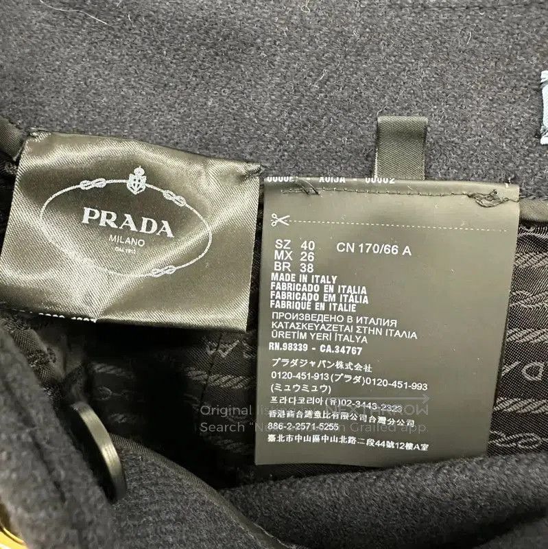 Prada Prada Black Wool Women's Midi Skirt. Size 28" / US 6 / IT 42 - 5 Thumbnail