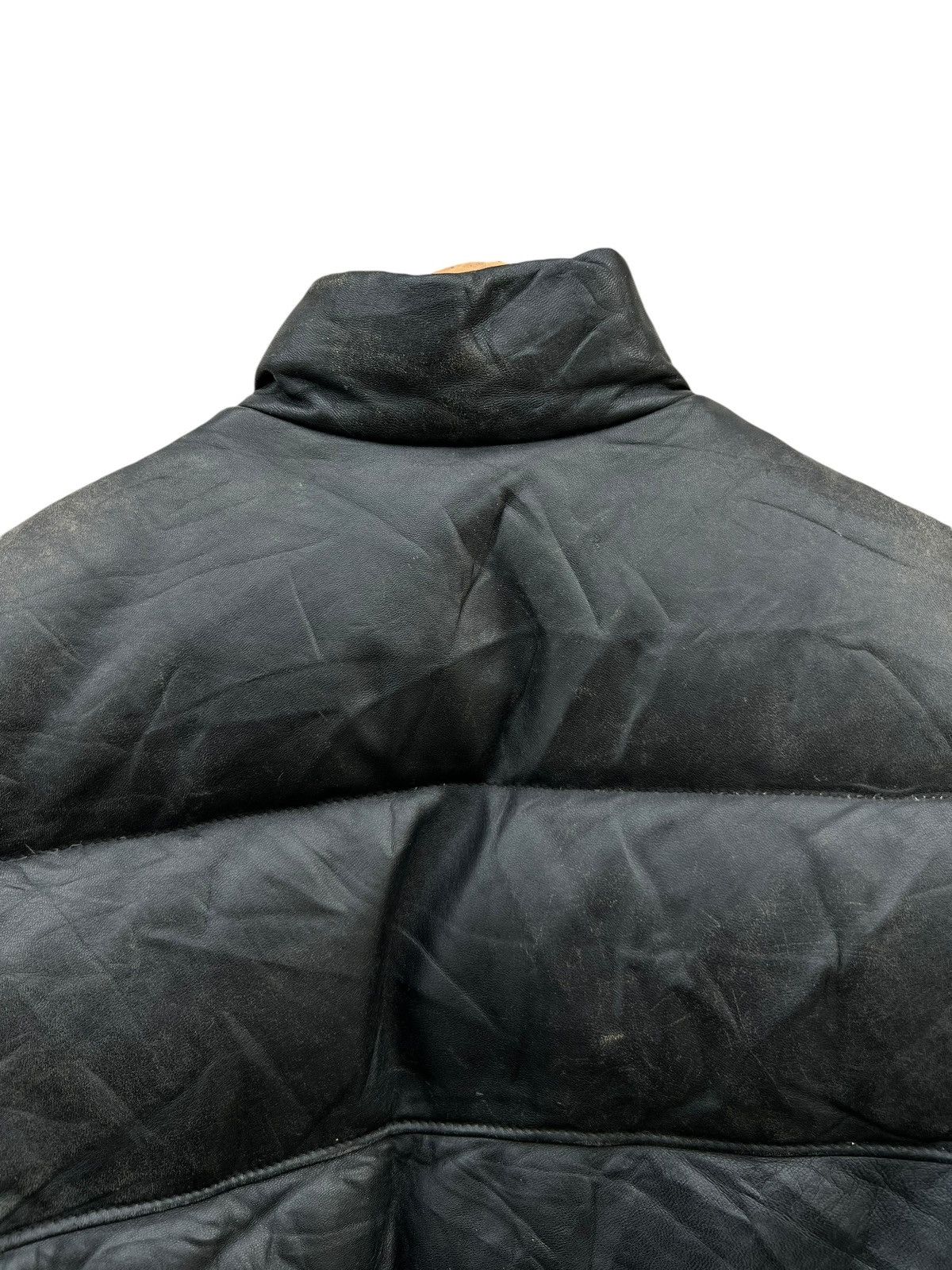 Schott × Vintage Vintage Schott Black Leather Puffer Down Jacket Size US M / EU 48-50 / 2 - 12 Thumbnail