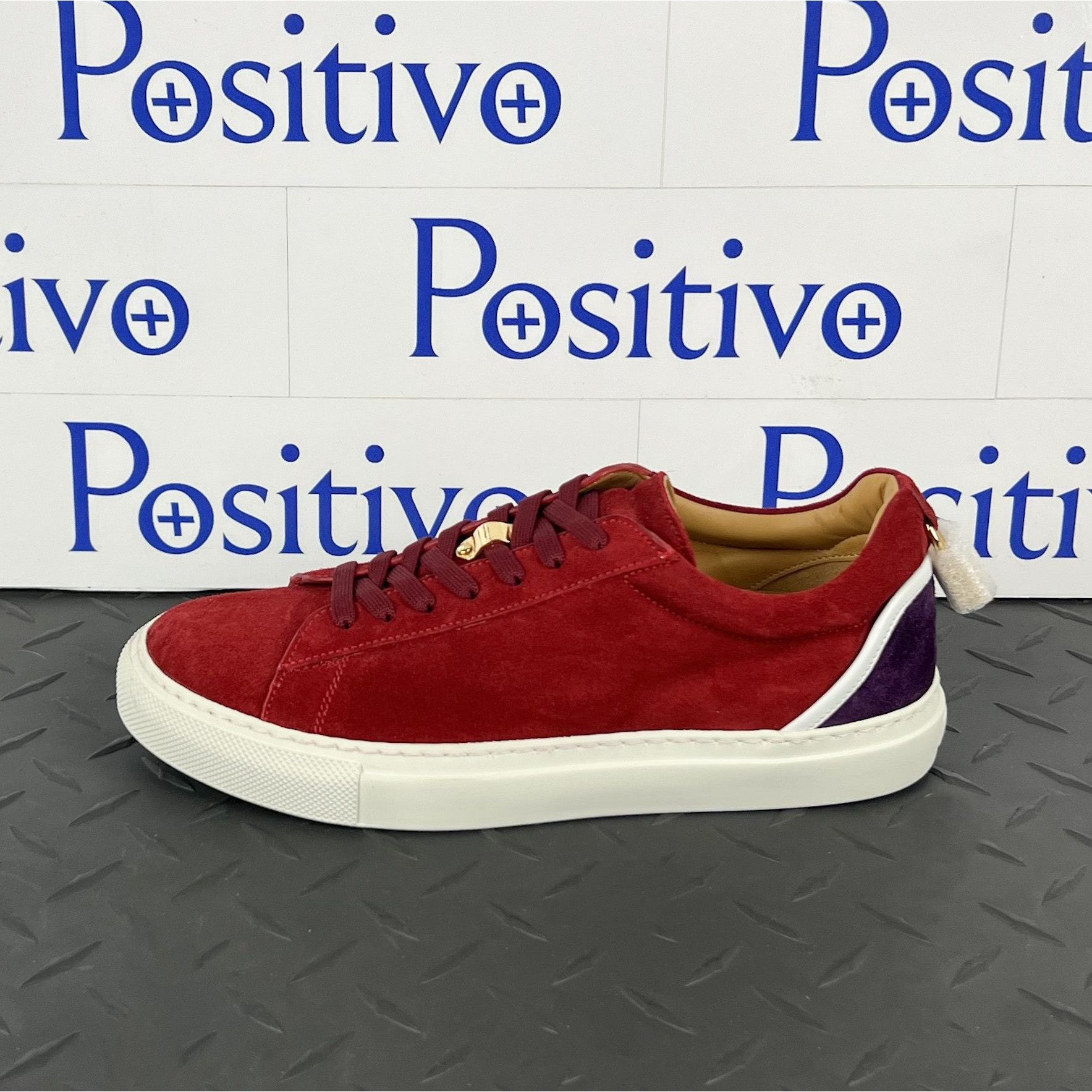 image of Buscemi Tennis Lock Ramino Leather Sneakers Us 7 Sample, Women's