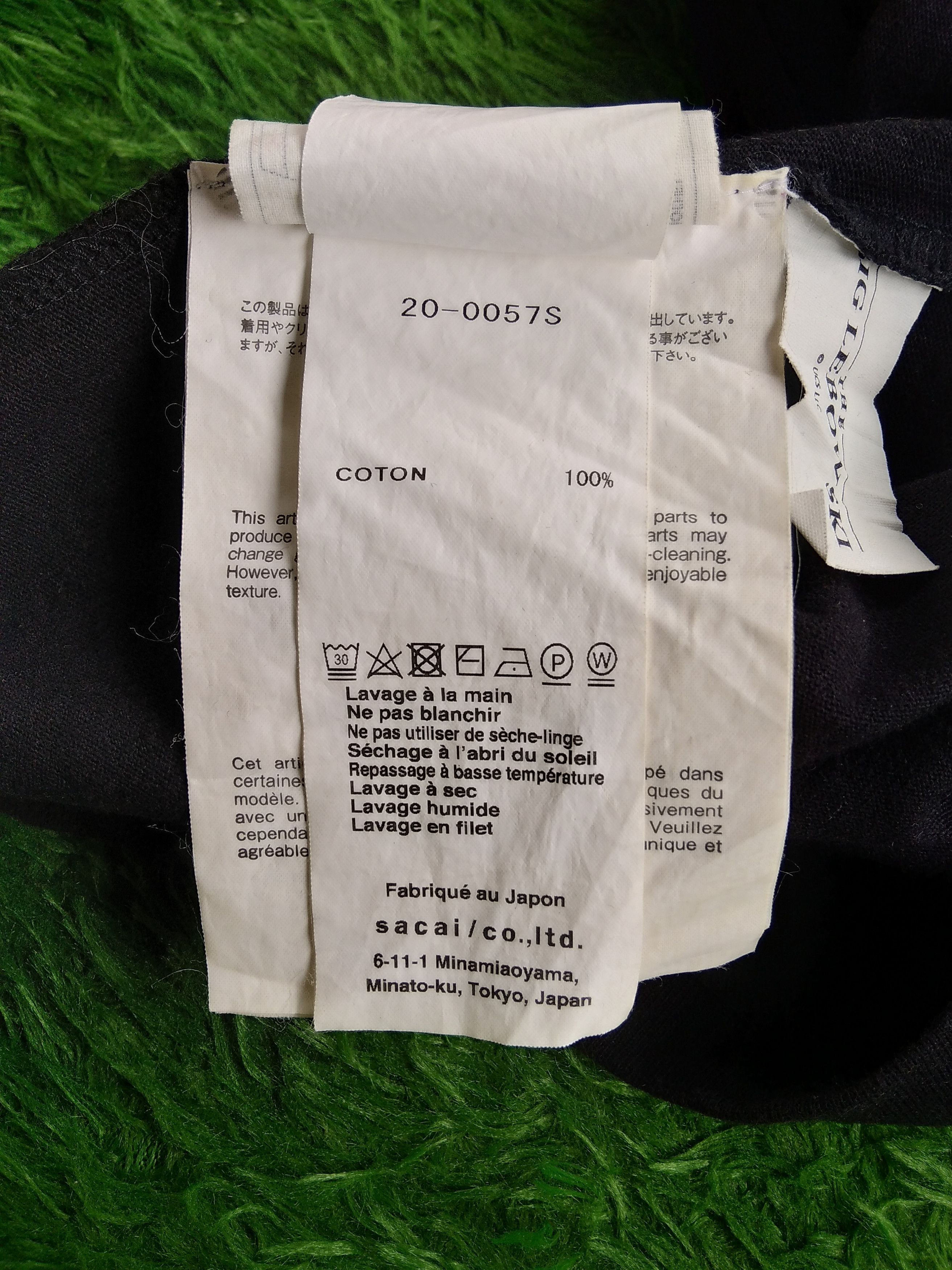 Carhartt × Japanese Brand × Sacai SACAI x THE BIG LEBOWSKI 20SS BLACK T SHIRT Size US M / EU 48-50 / 2 - 8 Thumbnail
