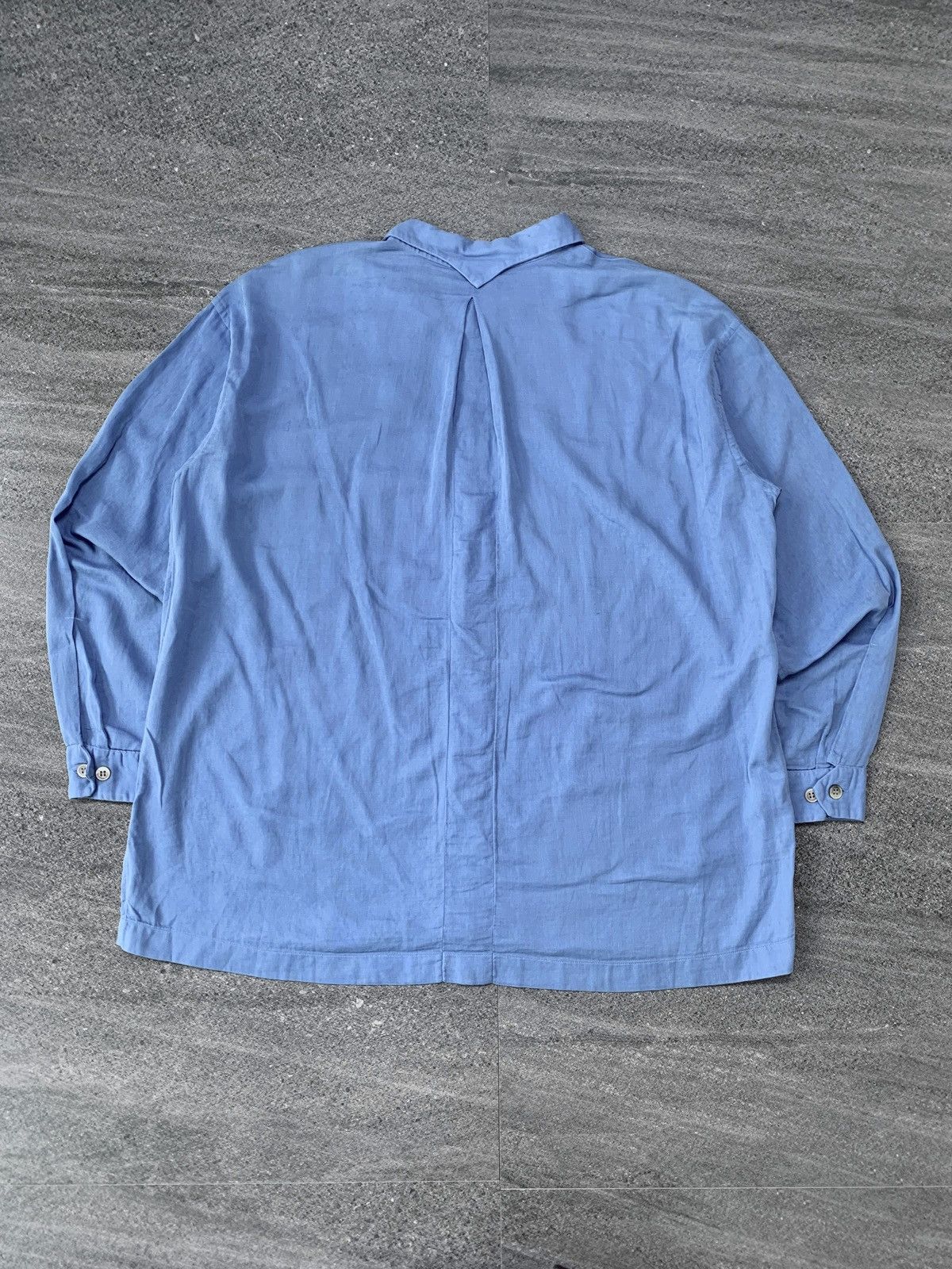 Issey Miyake Hidden Button Light Cotton Shirt Size US M / EU 48-50 / 2 - 4 Thumbnail
