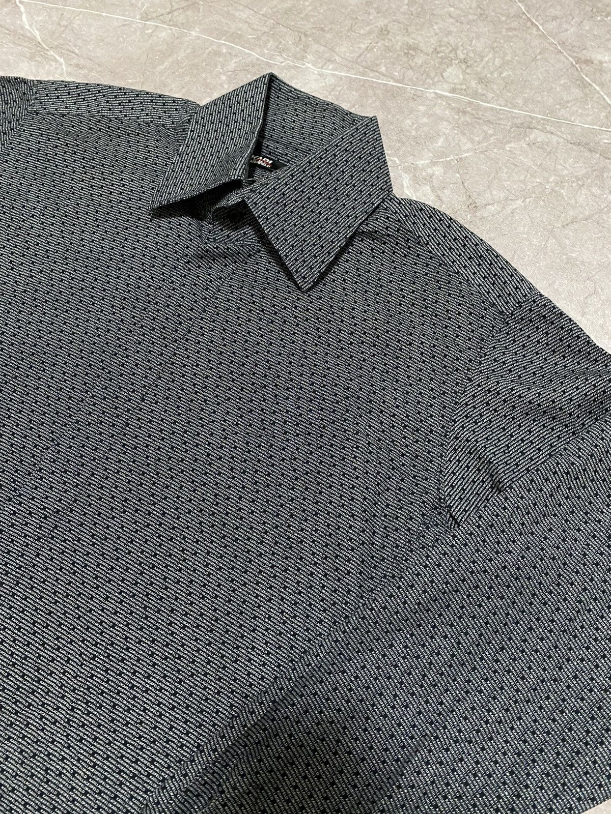 Karl Lagerfeld Karl Lagerfeld Multi Logo All Over Print Shirt Button Up Size US XL / EU 56 / 4 - 4 Thumbnail