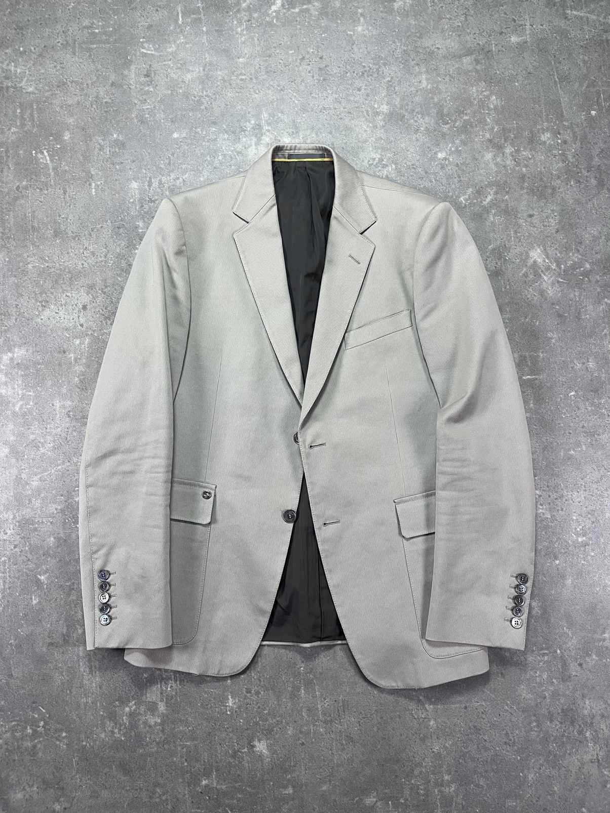 Gucci Gucci Ivory Pocket Logo Heavy Cotton Twill Blazer Jacket 52 Size 52R - 1 Thumbnail