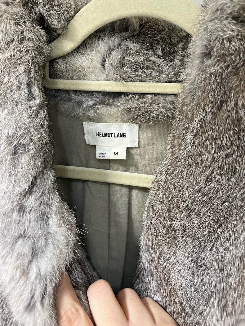 Helmut Lang HELMUT LANG Gray matching rabbit collar H coat Size M / US 6-8 / IT 42-44 - 2 Thumbnail