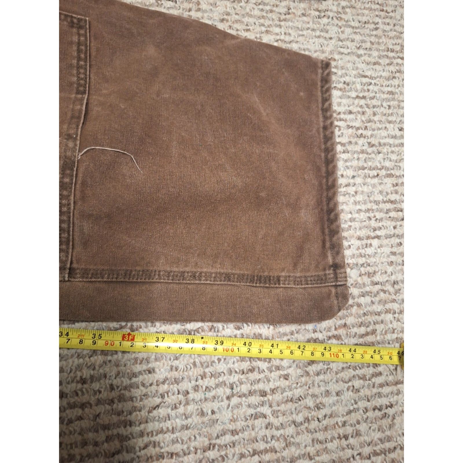 Carhartt VINTAGE Carhartt Bib Overalls Men’s 50x30 Brown Duck Canvas Workwear 5-Pocket Design Logo Brown USA 90s Grunge Retro City Cowboy Mens Size US 34 / EU 50 - 5 Thumbnail