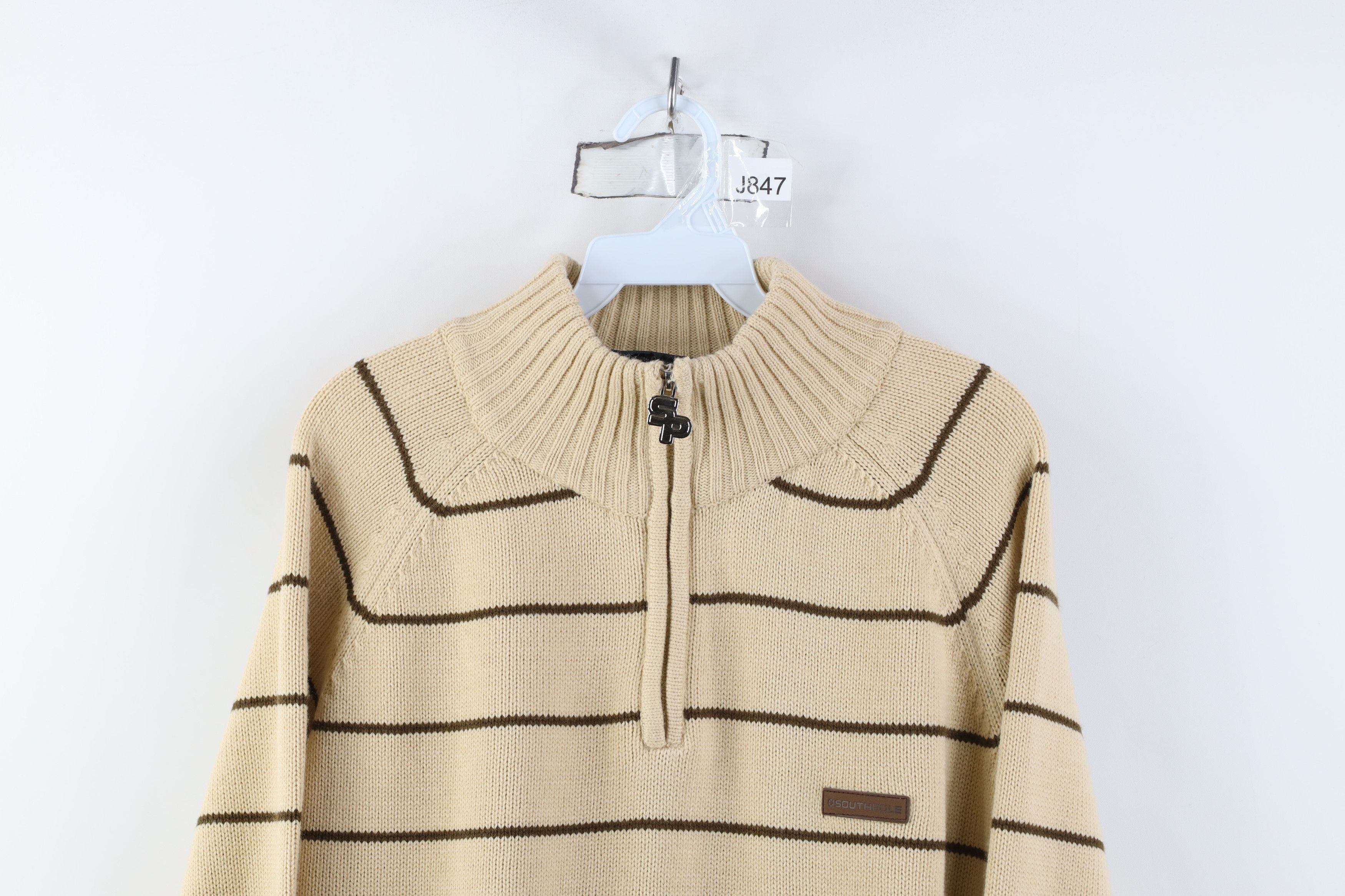 Southpole Vintage 90s Y2K Southpole Striped Half Zip Pullover Sweater Size US XL / EU 56 / 4 - 2 Thumbnail