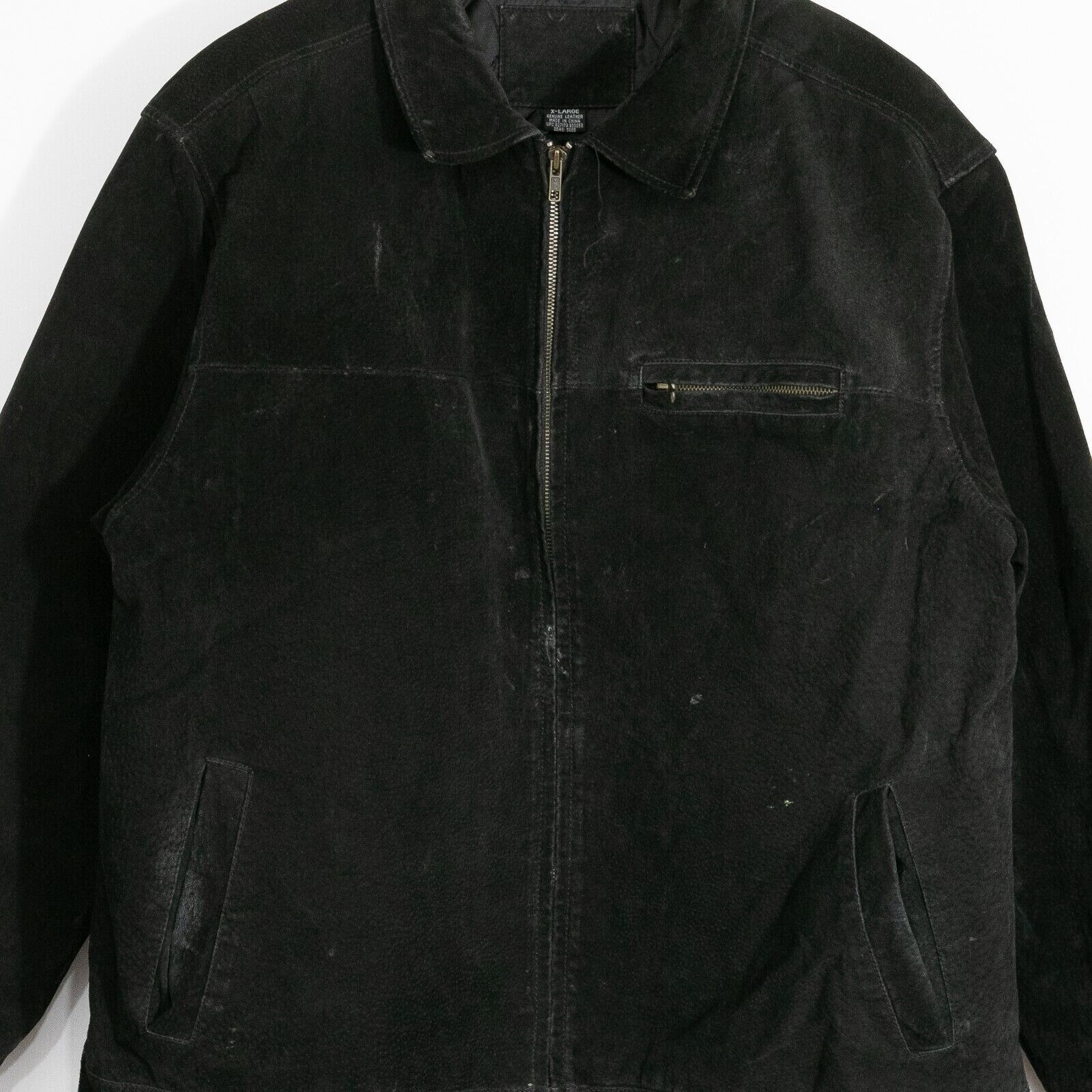 Vintage Vintage Black Suede Zip Up Jacket XL - Patina Distressed Size US XL / EU 56 / 4 - 2 Preview