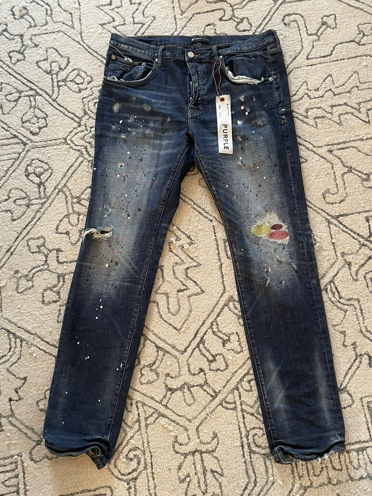 Purple 🏷️💲QUICKSALE💲🏷️ Purple Sashiko Denim Size US 38 / EU 54 - 1 Thumbnail