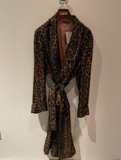 Tom Ford o1w1db10824 Leopard Print Robe in Black Brown Size US S / EU 44-46 / 1 - 1 Preview