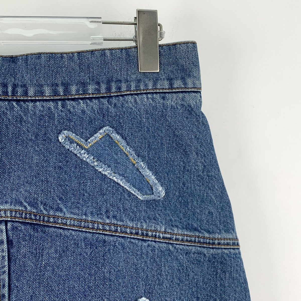 Chanel Chanel Dark Blue Patchwork Pattern Casual Denim Skirt K26WX Size 27" / US 4 / IT 40 - 3 Thumbnail