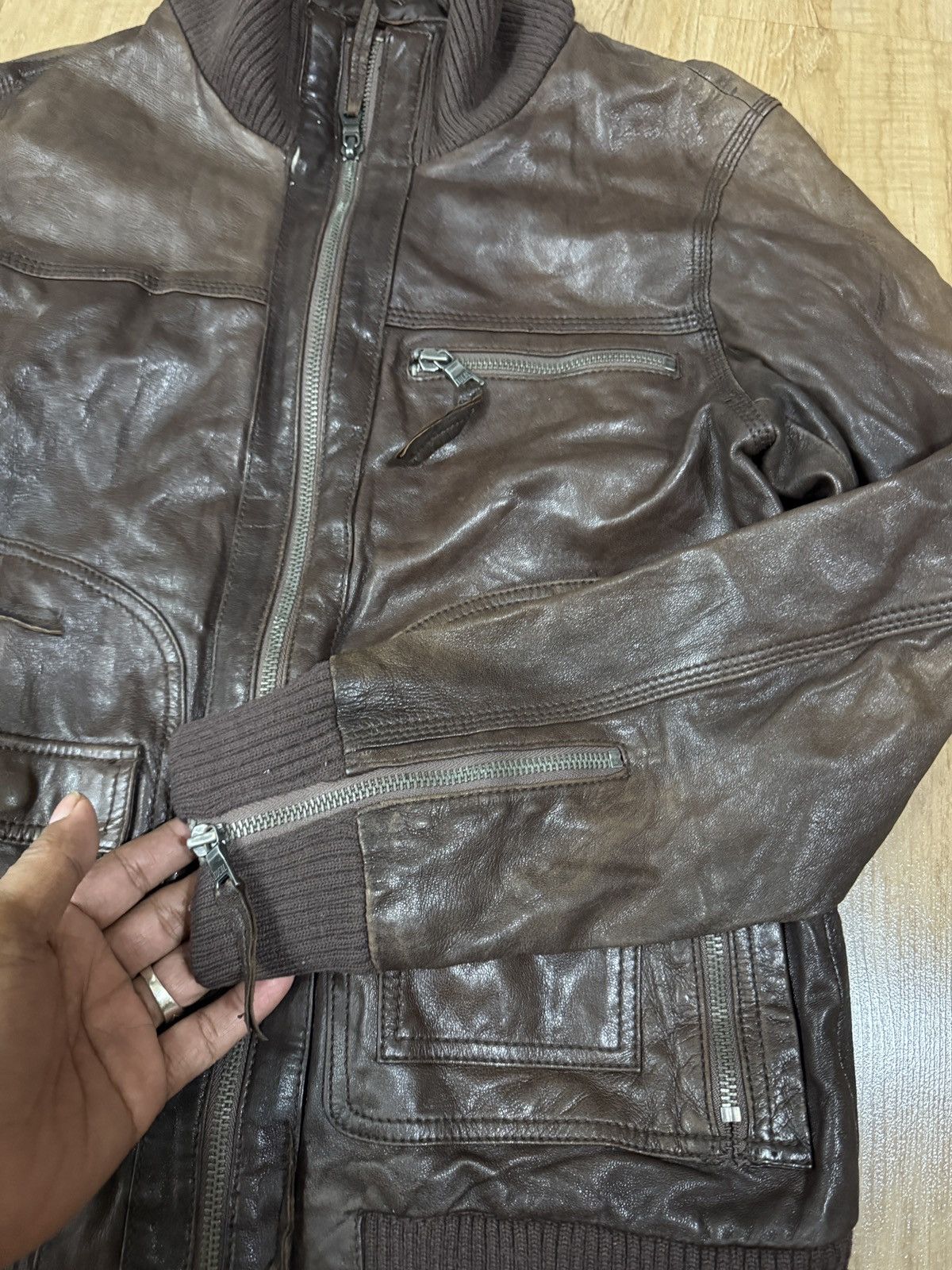 Japanese Brand × Vintage Japanese Brand Leather Jacket Size US M / EU 48-50 / 2 - 2 Thumbnail