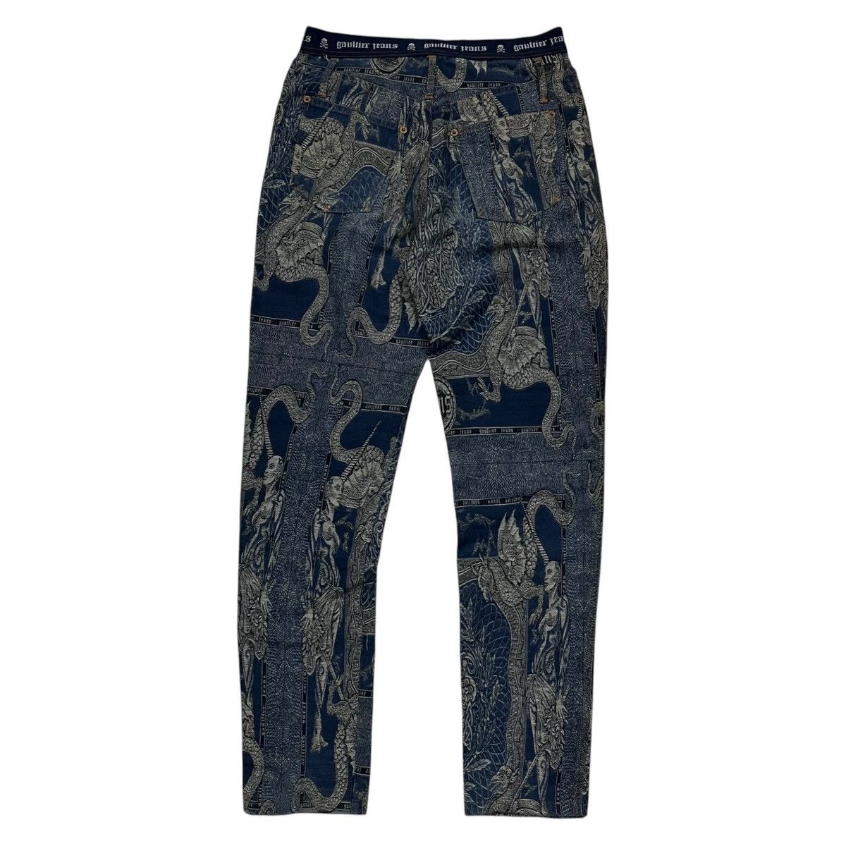 Jean Paul Gaultier × Vintage 💥RARE💥FW94 Jean Paul Gaultier Dragon Tatto Jeans Size US 28 / EU 44 - 3 Thumbnail