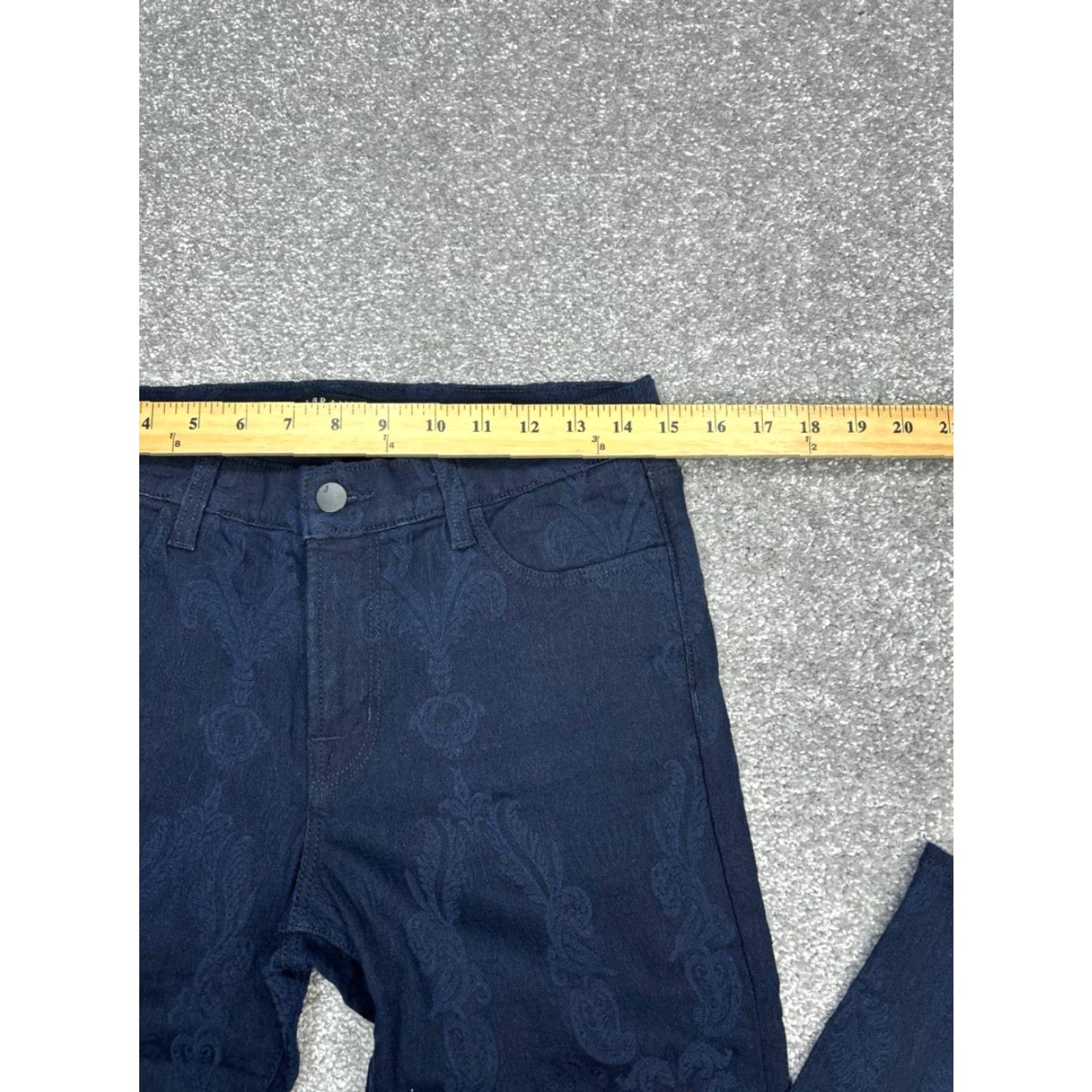 J Brand J Brand Jeans Women's 29 Blue Denim Floral 5-Pocket Skinny Mid Rise Cotton Denim 30x29 Modern Classic Size 29" - 6 Thumbnail