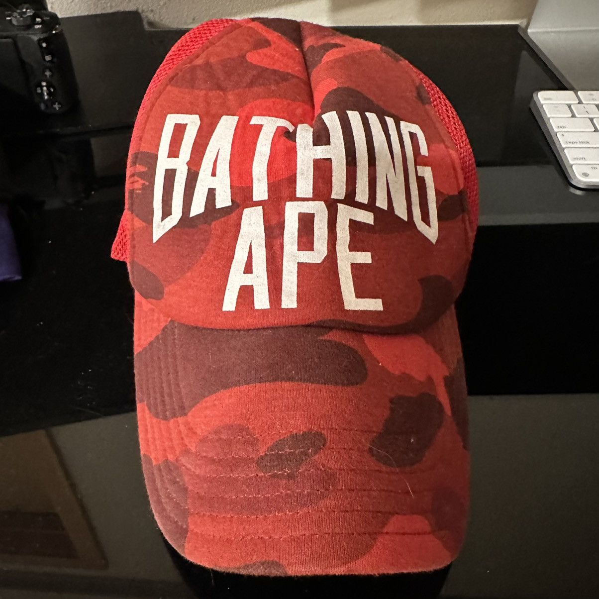 Bape × Pharrell 2004 NERD × BAPE pharrell camo cap red camo 