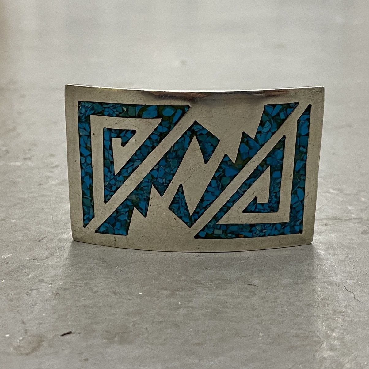 Kapital × Vintage Vtg 60s 70s Sterling Turquoise Tribal Belt Buckle 925 Hippie Size ONE SIZE - 2 Thumbnail