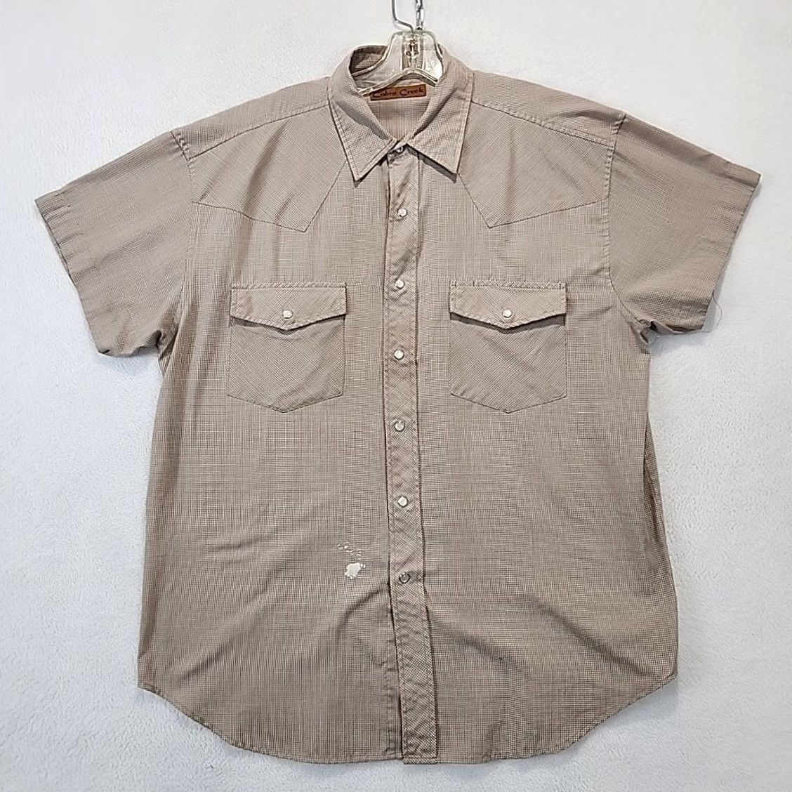 Vintage VINTAGE Cobra Creek Western Shirt Pearl Snap Short Sleeve Brown Plaid Men L Size US L / EU 52-54 / 3 - 5 Thumbnail
