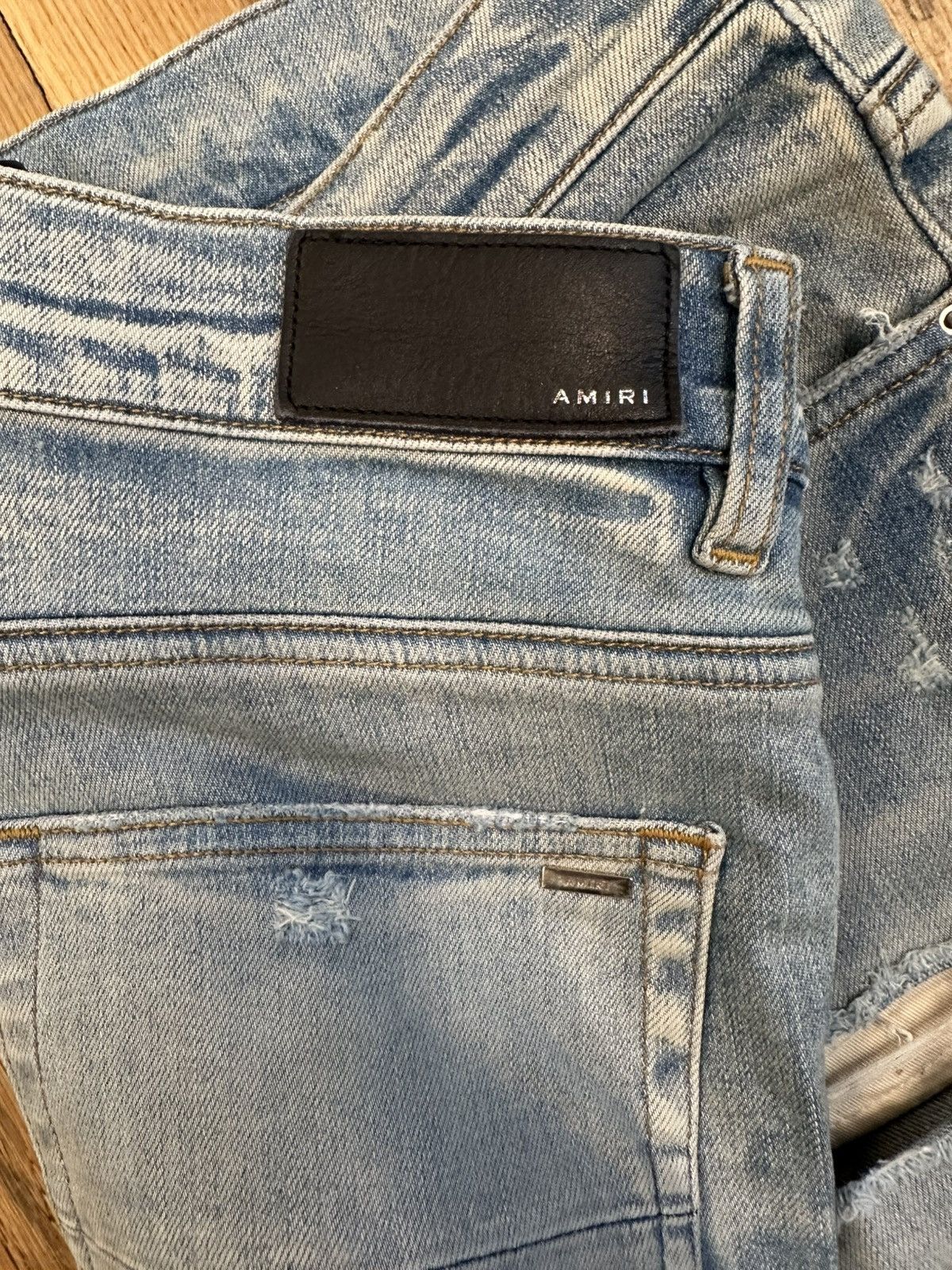 Amiri Amiri Brown Black Paisley Flame Blue Demim Jeans Size 31 Size US 31 - 5 Thumbnail