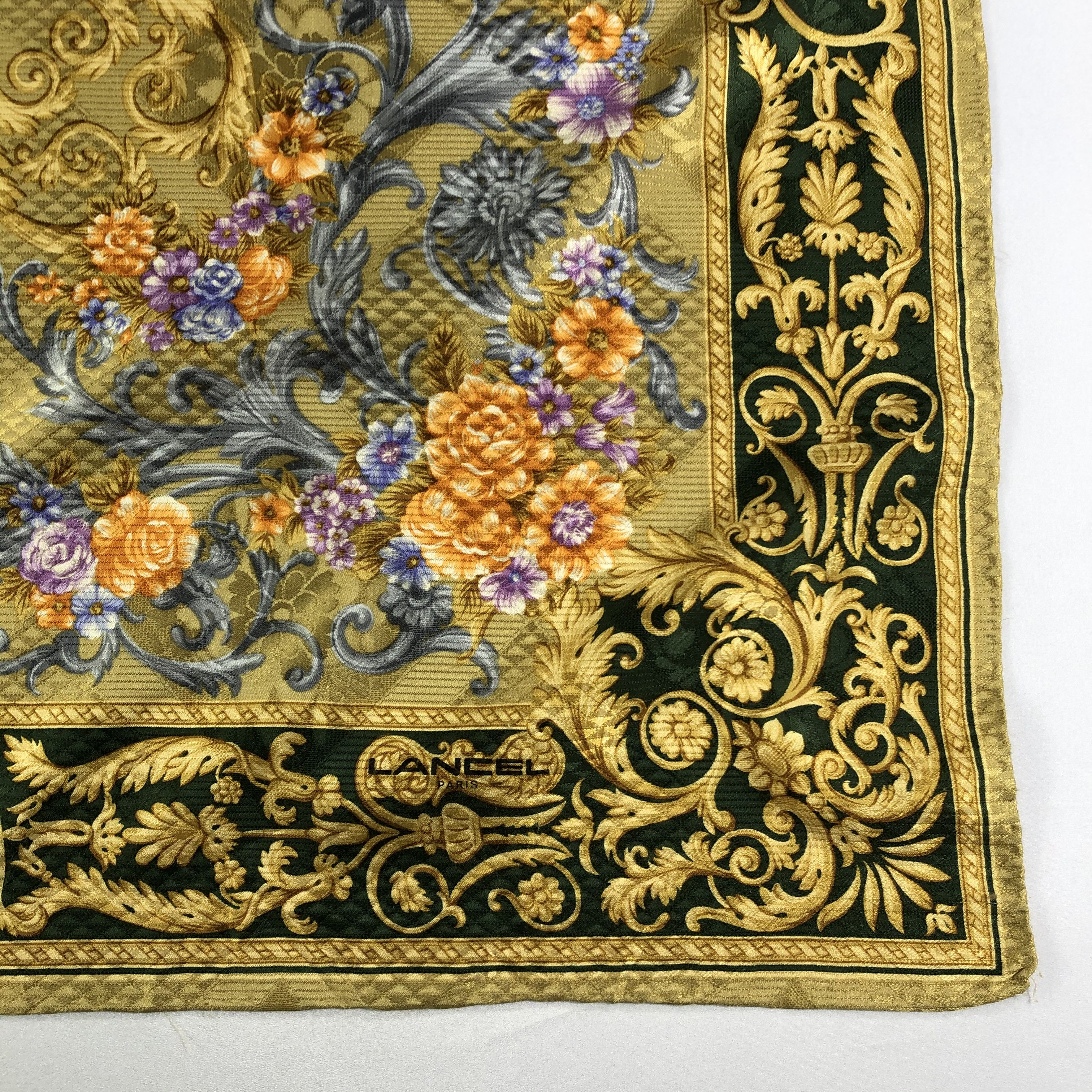 Lancel × Vintage Vintage Lancel Silk Scarf Size ONE SIZE - 4 Thumbnail