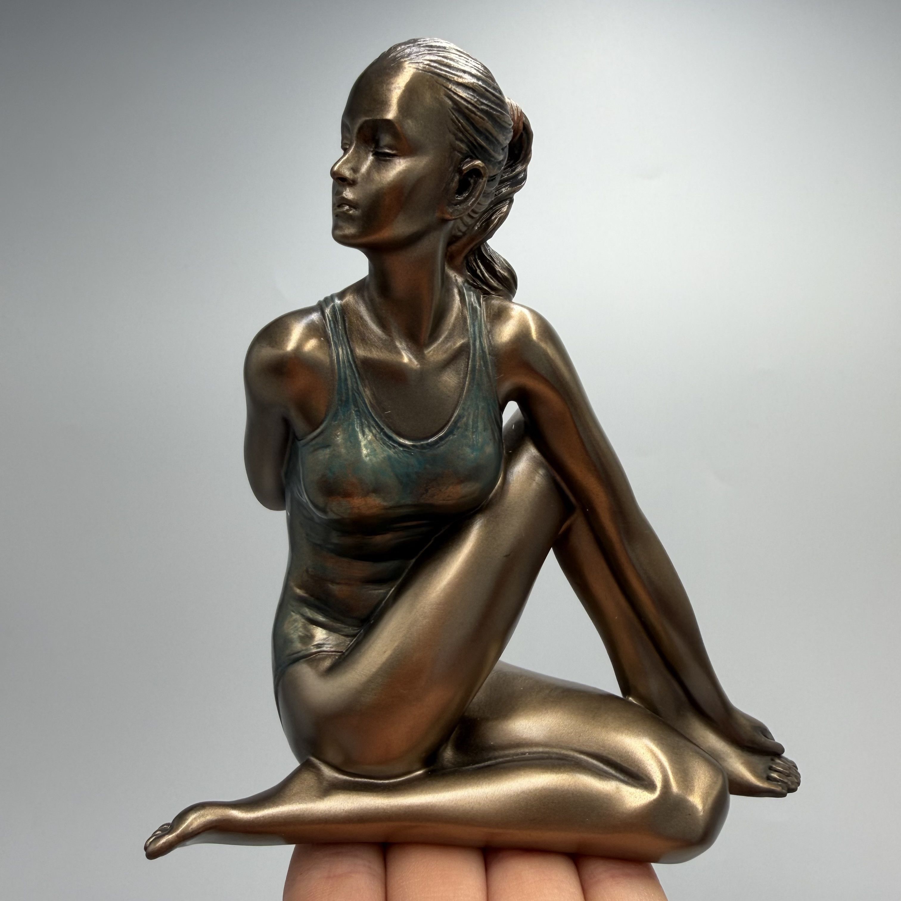 Other Yogini Statue Bronze Finish Yoga Woman Figurine 13 cm Size ONE SIZE - 1 Thumbnail