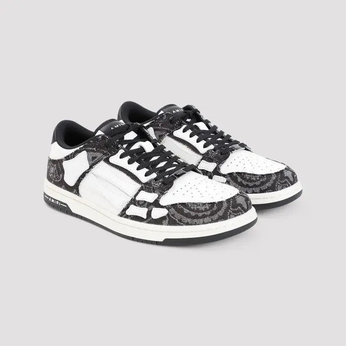 Amiri o1s1wg110526 Bandana Denim Skeleton Top Low Sneakers Size US 7 / EU 40 - 3 Thumbnail