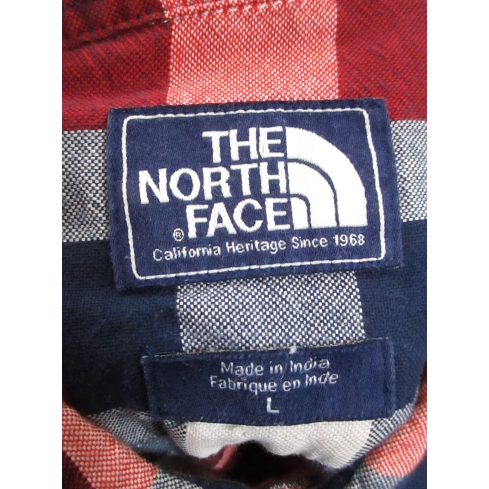 The North Face The North Face Shirt Mens Large Red Blue White Cotton Button Up Size US L / EU 52-54 / 3 - 3 Thumbnail