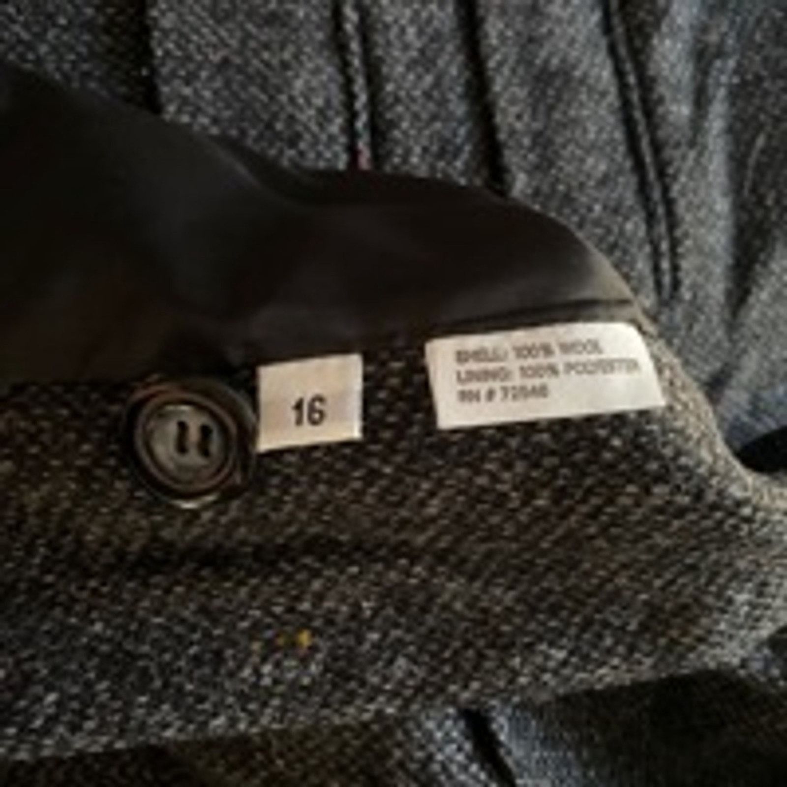Other Vintage 100% Pure Wool Tweed Blazer Gray Character 16 Size XXL / US 16-18 / IT 52-54 - 5 Thumbnail