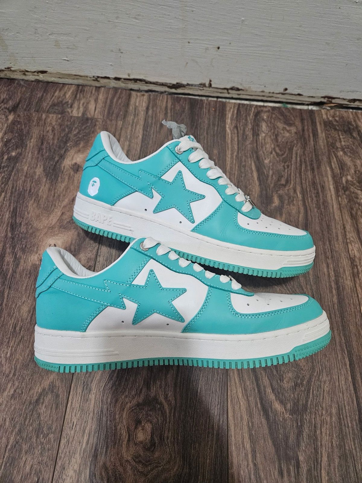 Bape Teal White M1 Bapesta Sneakers Size US 10 / EU 43 - 2 Thumbnail