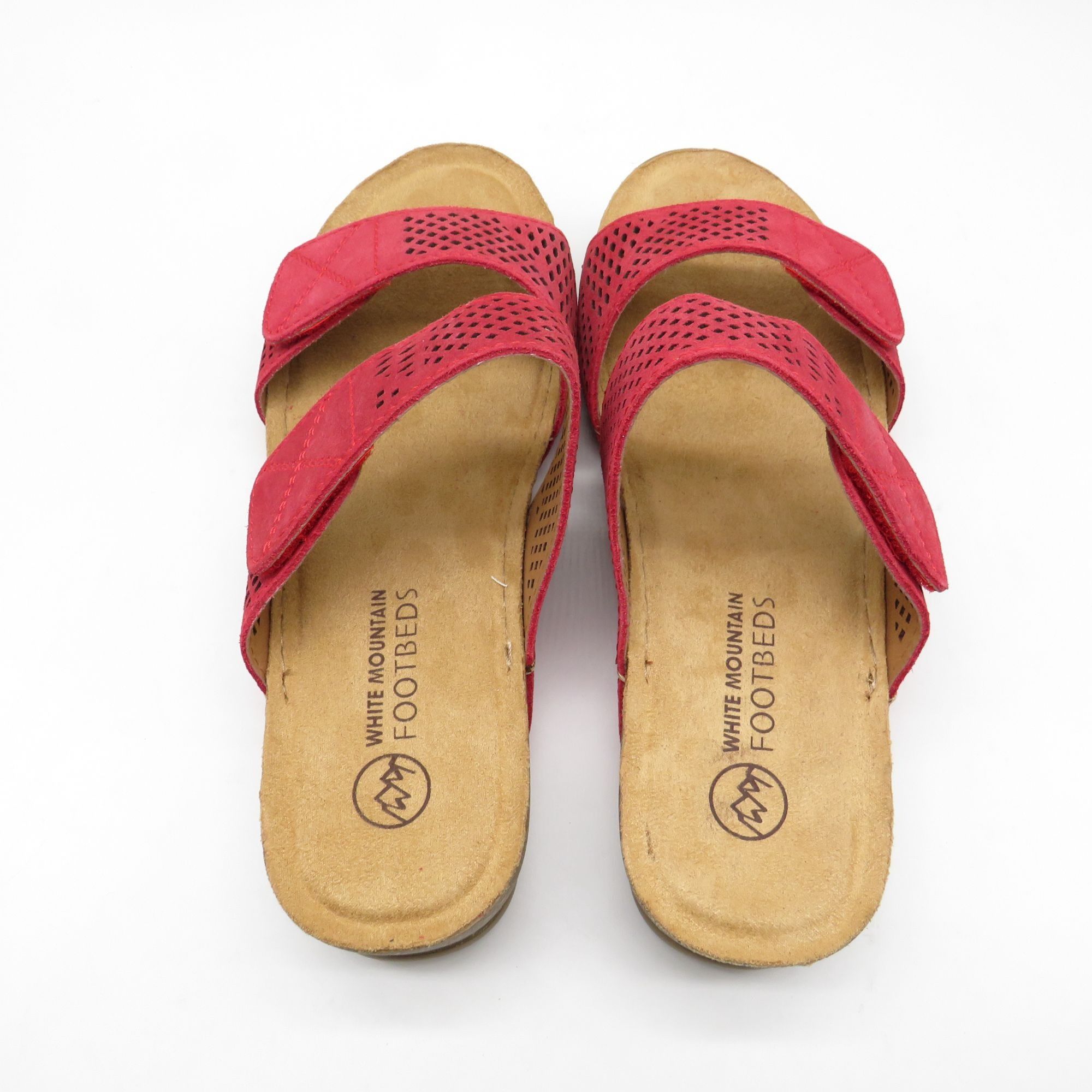 Other White Mountain Footbeds Ferula Red Suede Leather Sandals Siz Size US 10 / IT 40 - 7 Thumbnail