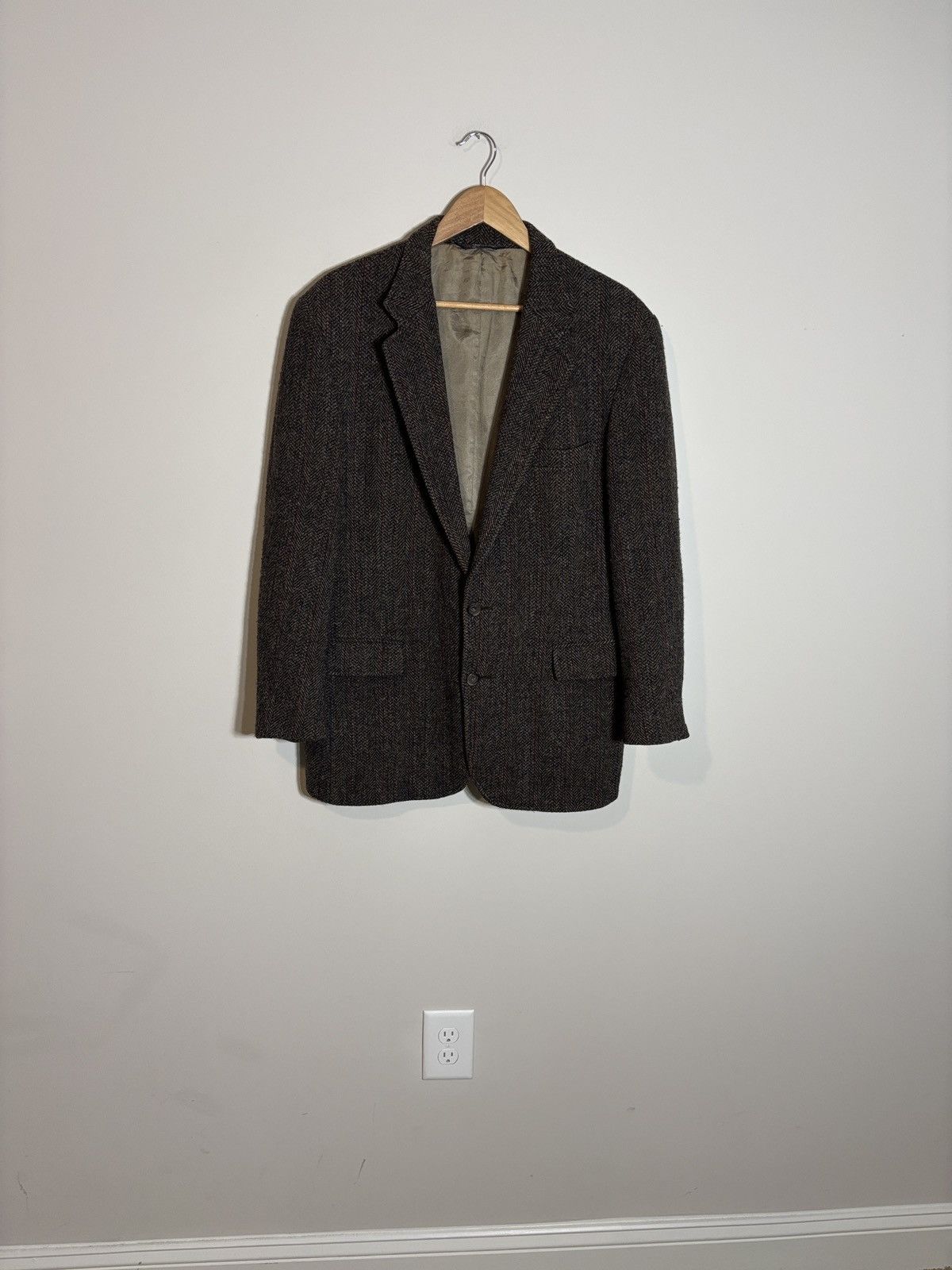 Harris Tweed Vintage Harris Tweed Handwoven Scottish Wool Harvard Blazer Size 42R - 1 Thumbnail