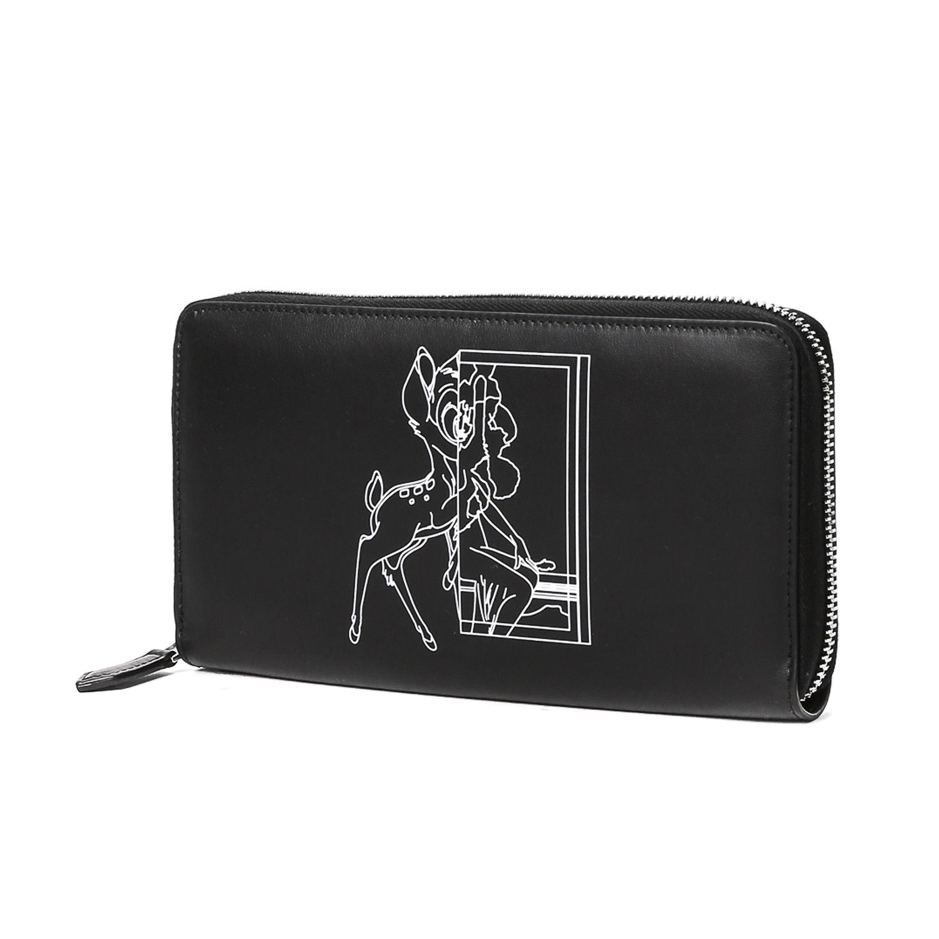 Givenchy Givenchy Paris x Disney Black Leather Bambi Print Zip Wallet Size ONE SIZE - 1 Thumbnail